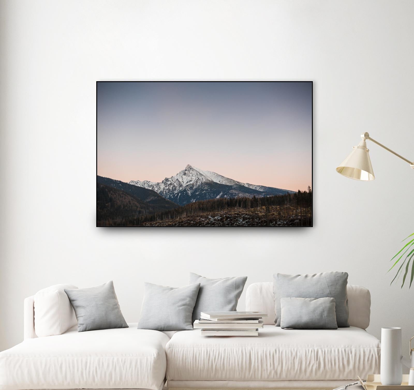 Mountain top by Pexels on GIANT ART - pink landscape