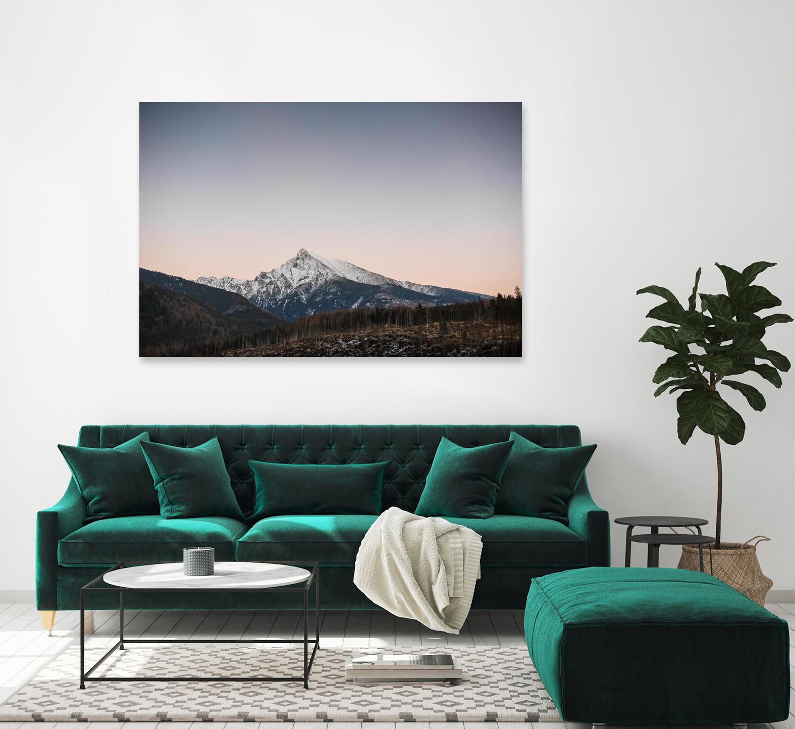 Mountain top by Pexels on GIANT ART - pink landscape