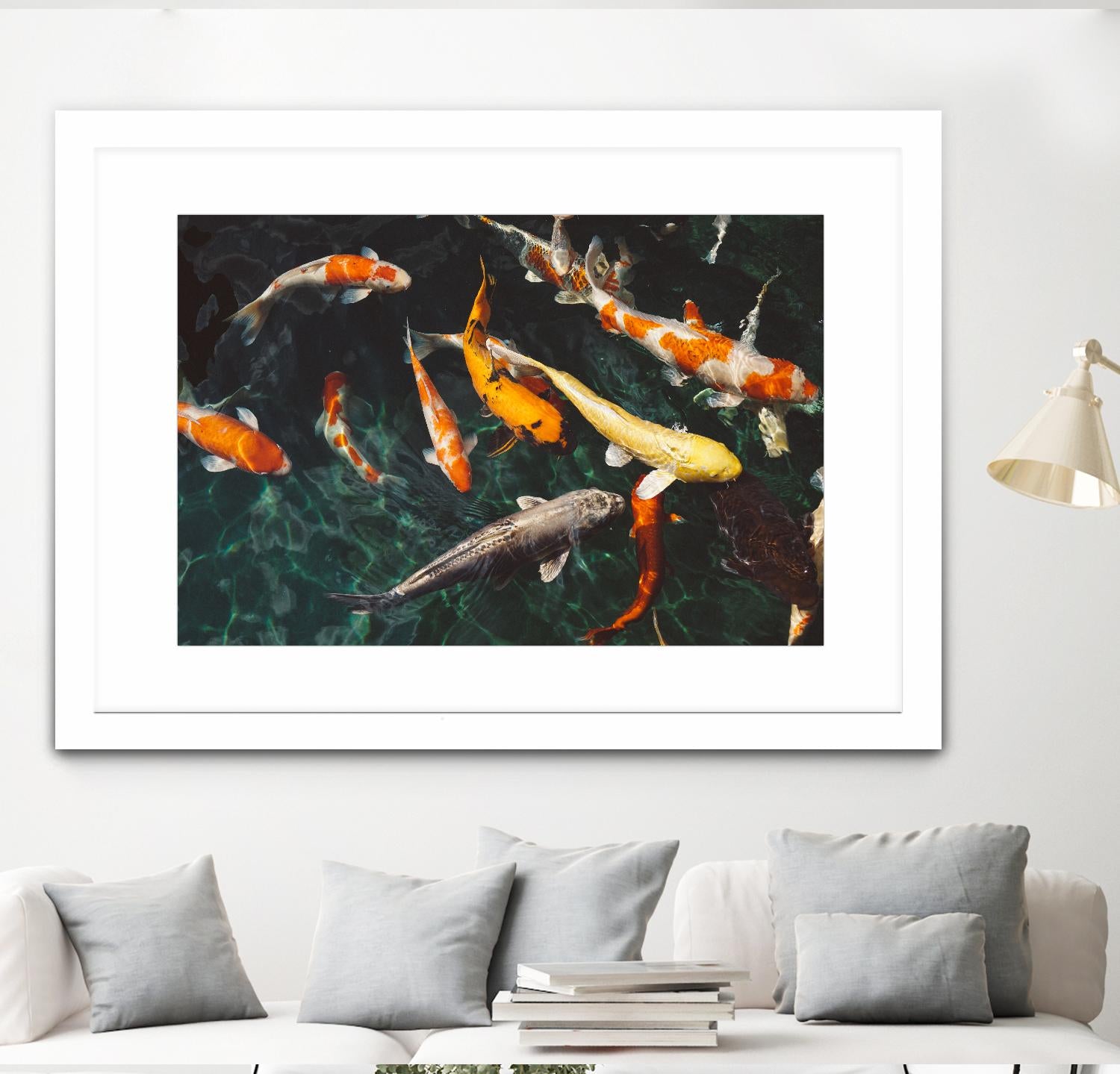 Koi by Pexels on GIANT ART - green animals