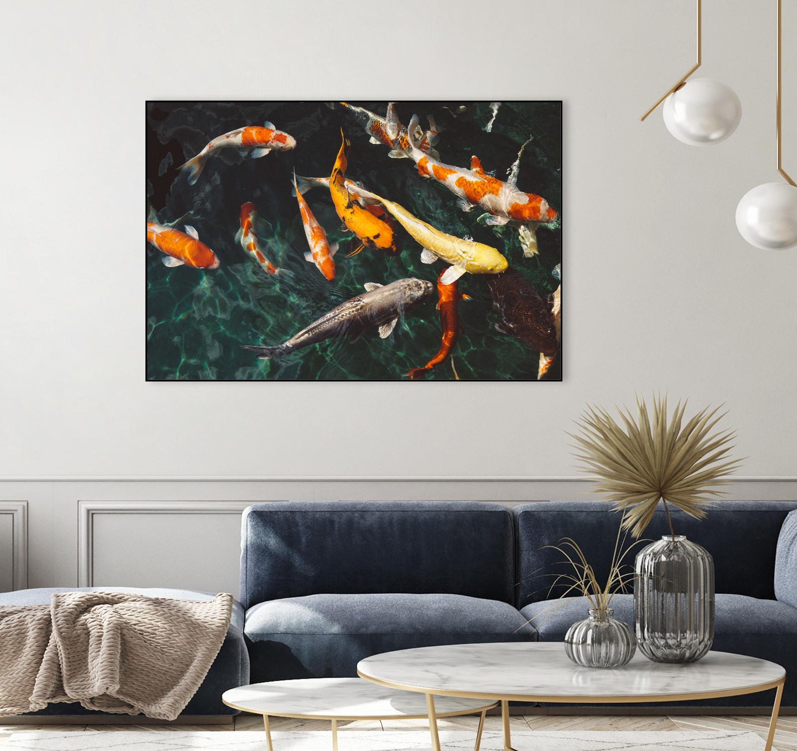 Koi by Pexels on GIANT ART - green animals
