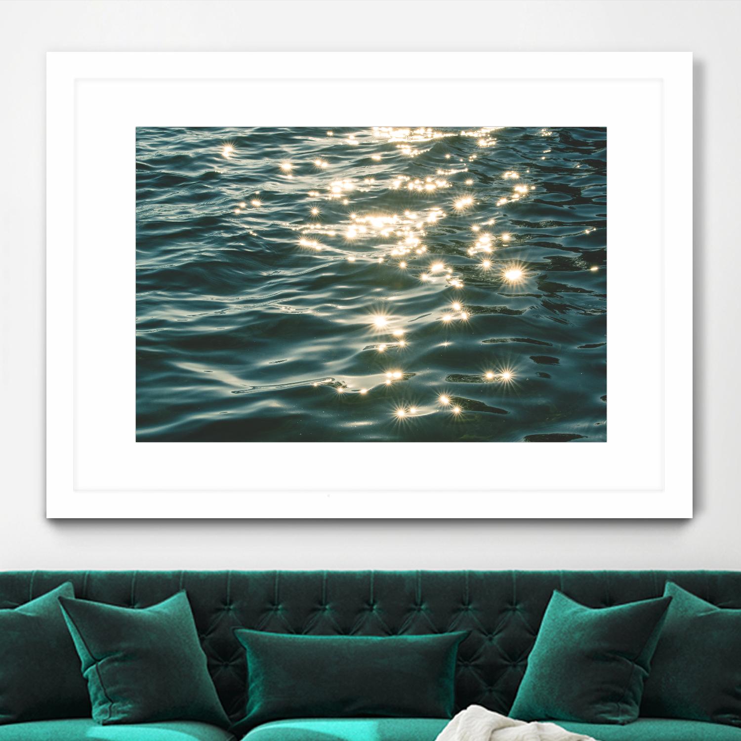 Sea sparkles by Pexels on GIANT ART - yellow sea scene