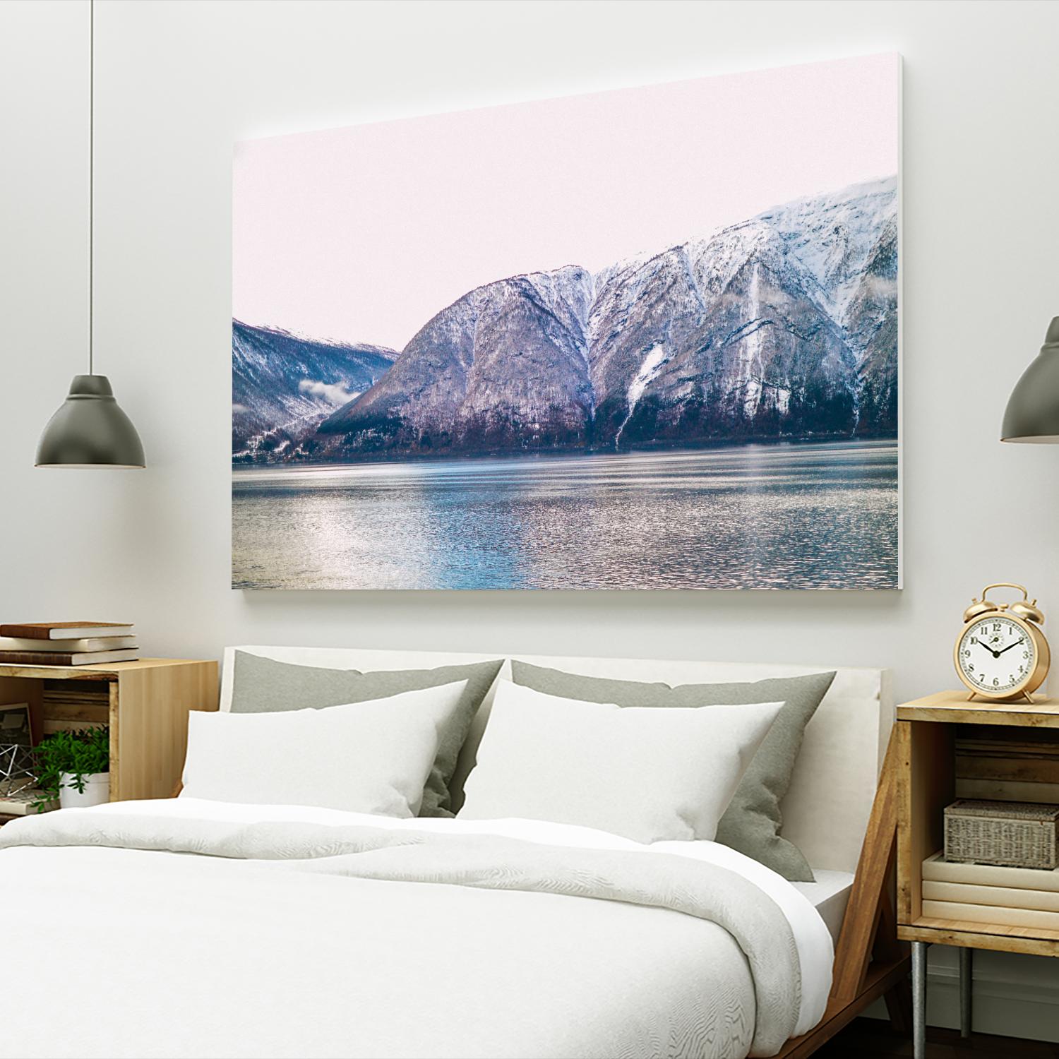 Mountains lake by Pexels on GIANT ART - blue landscape