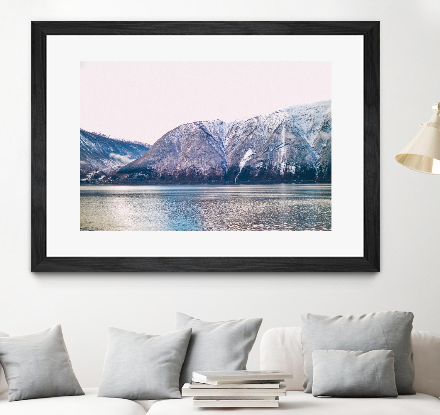 Mountains lake by Pexels on GIANT ART - blue landscape