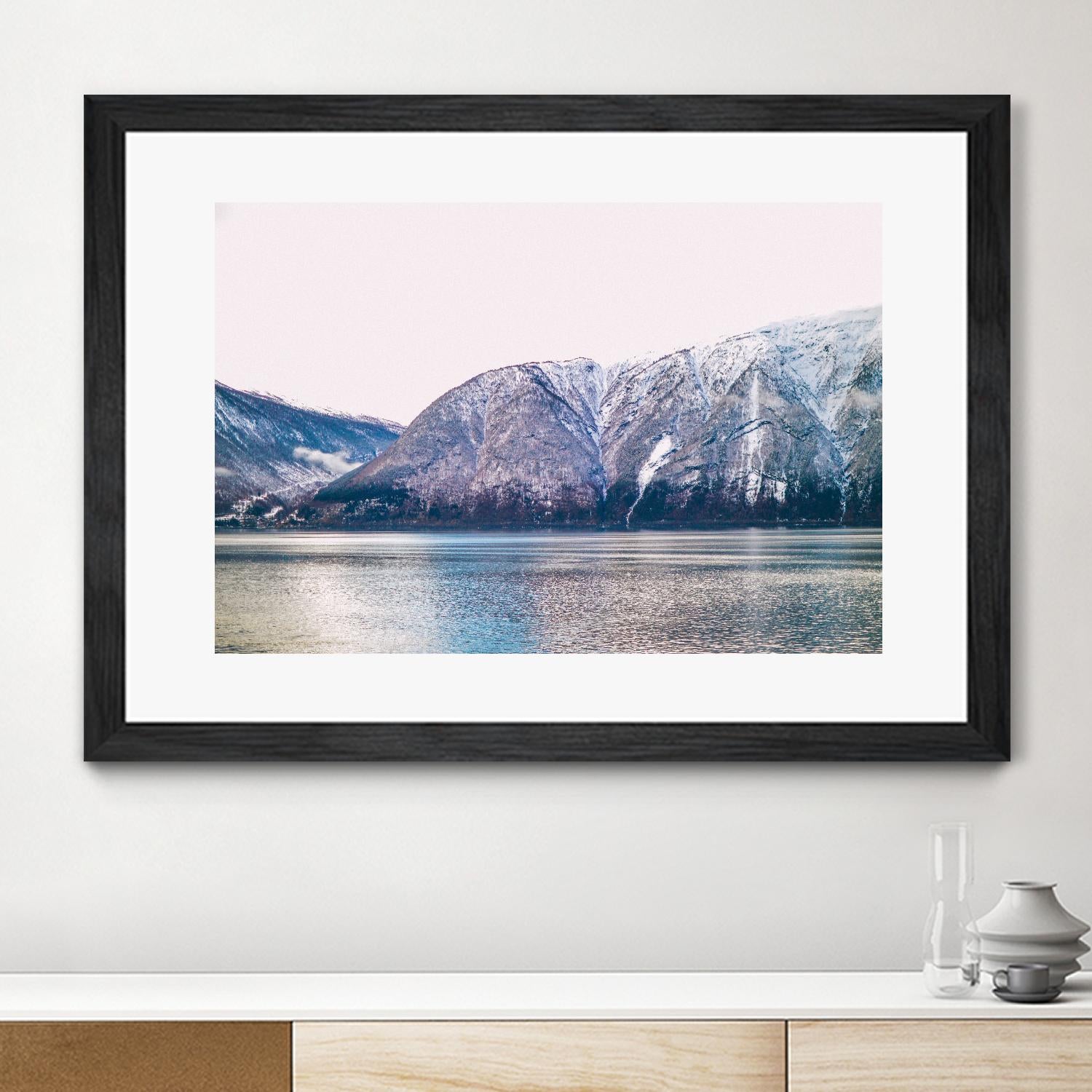 Mountains lake by Pexels on GIANT ART - blue landscape