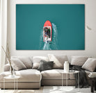 Boat by Pexels on GIANT ART - red nautical