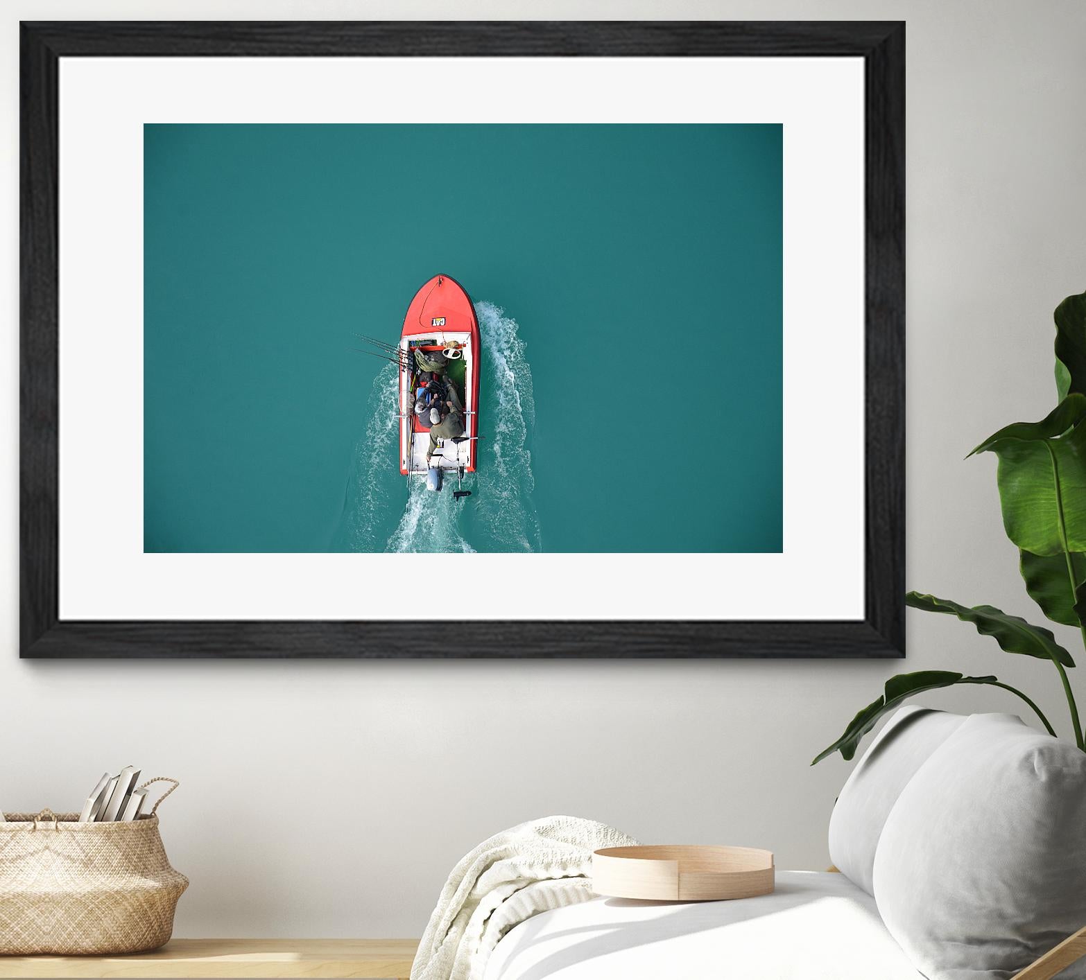 Boat by Pexels on GIANT ART - red photography boat