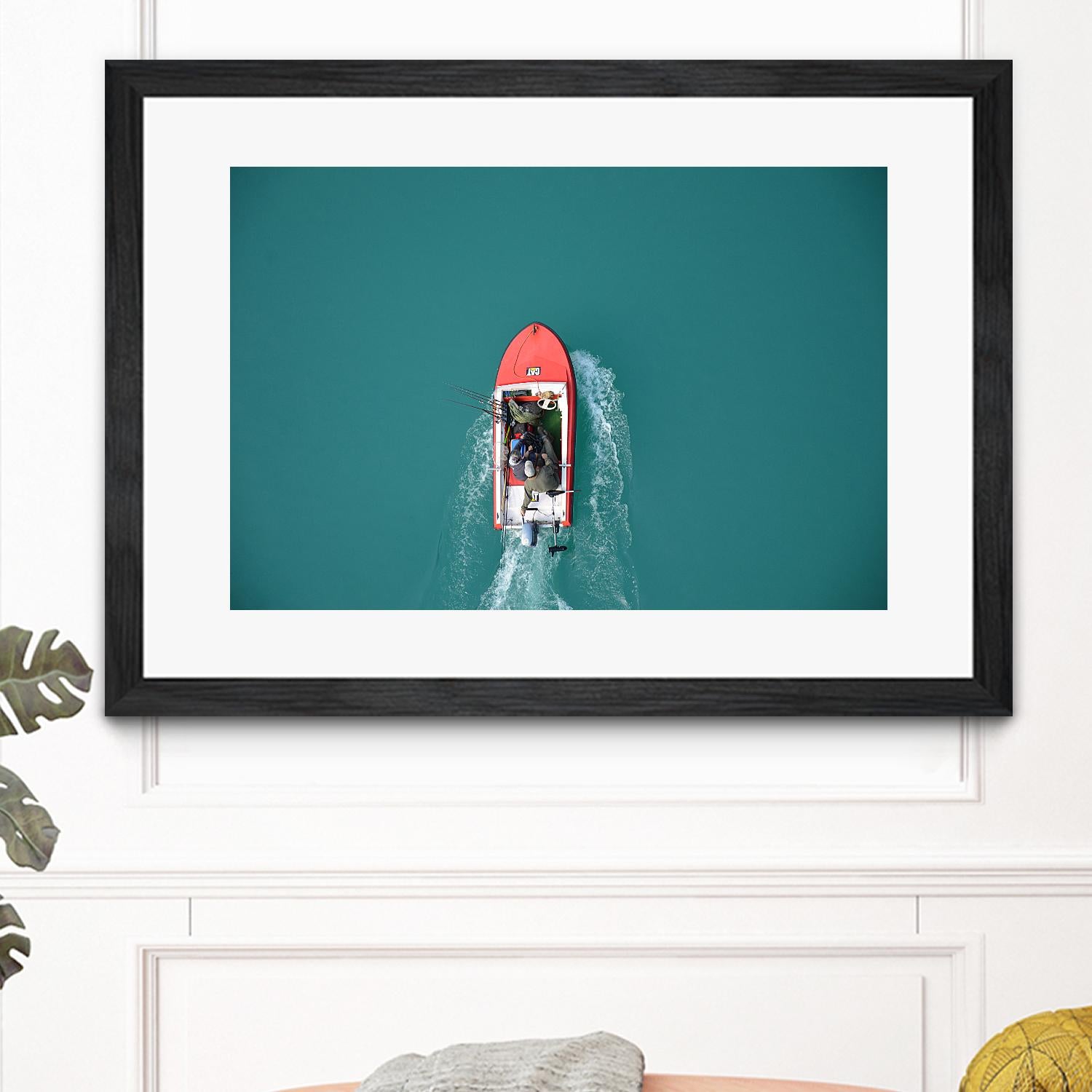 Boat by Pexels on GIANT ART - red photography boat