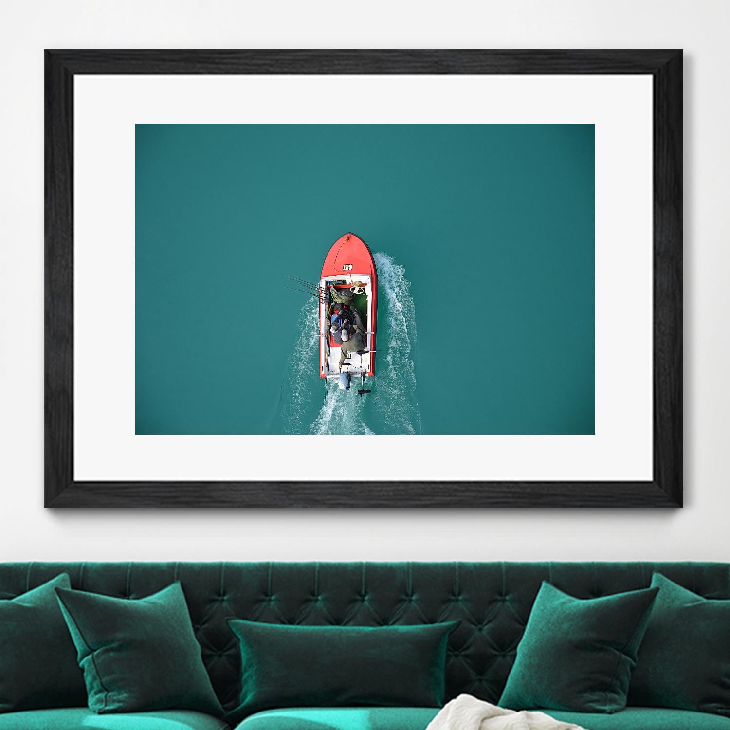 Boat by Pexels on GIANT ART - red photography boat