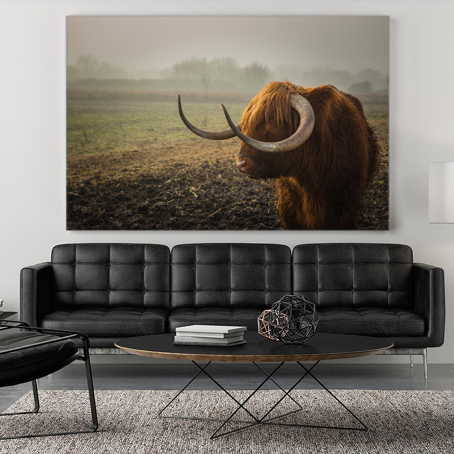 Longhorn by Pexels on GIANT ART - green animals