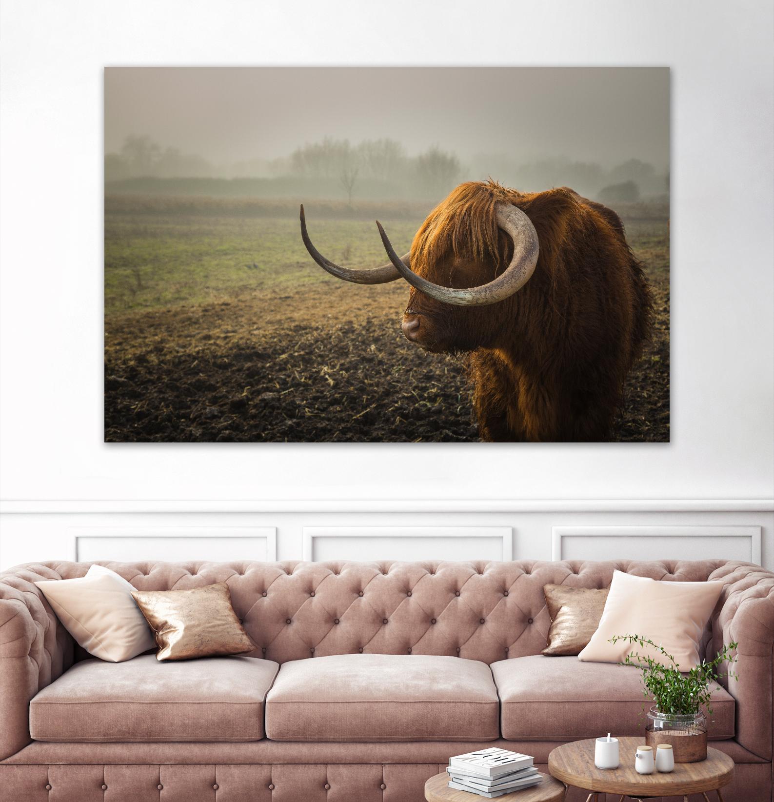 Longhorn by Pexels on GIANT ART - green animals