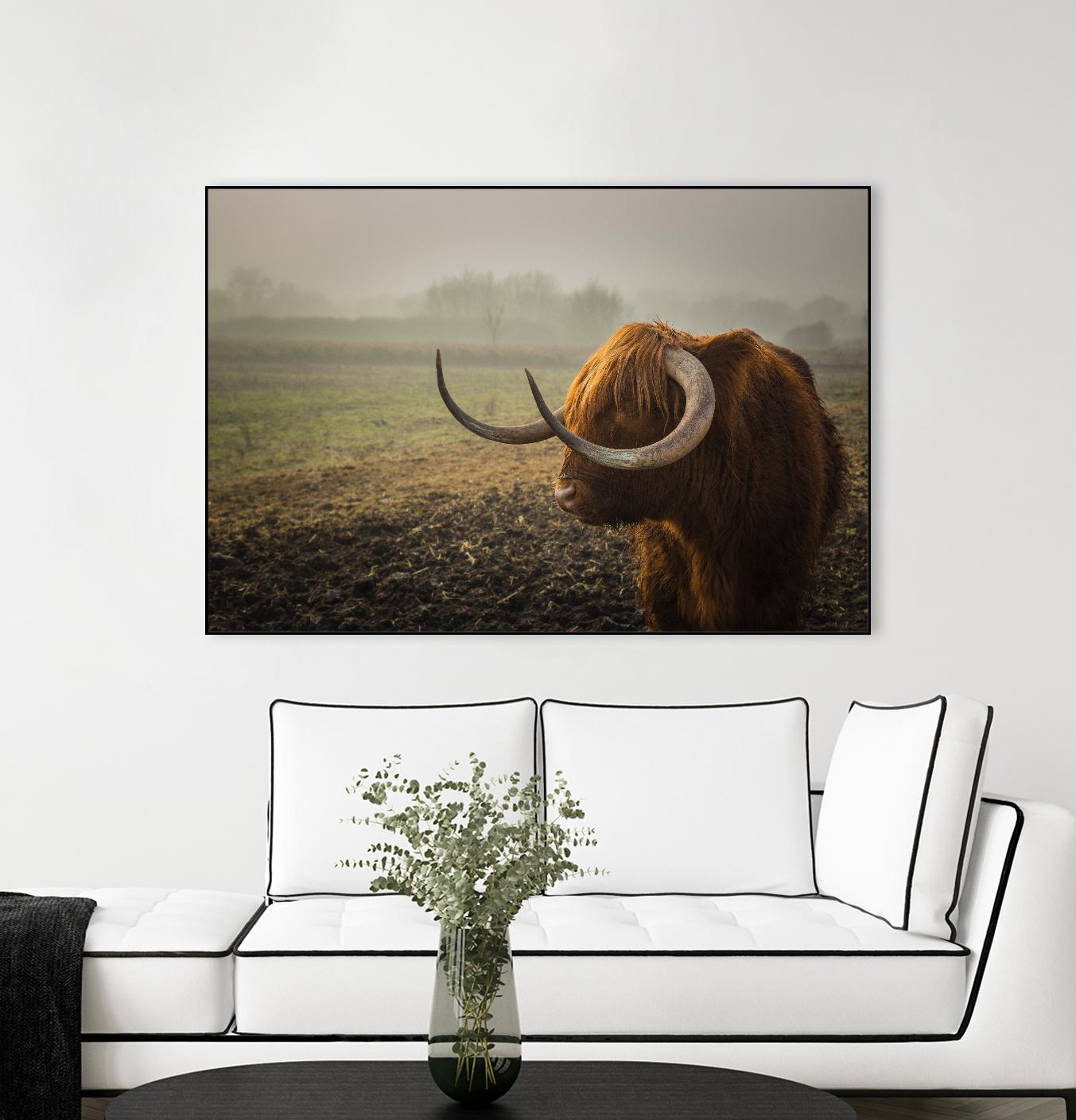 Longhorn by Pexels on GIANT ART - green animals
