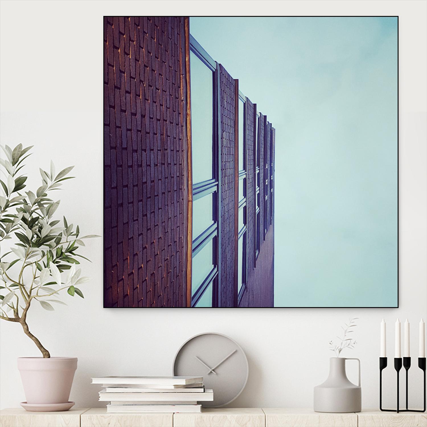 Façade V by Pexels on GIANT ART - blue architectural