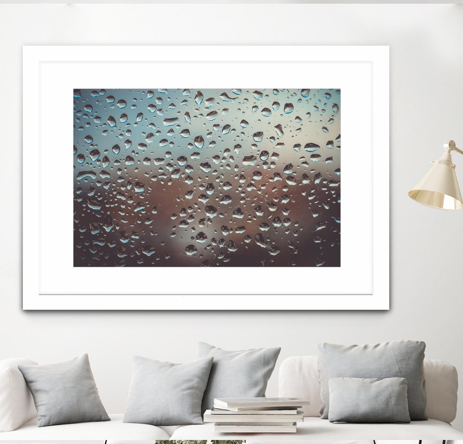 Rain drops by Pexels on GIANT ART - brown photo art