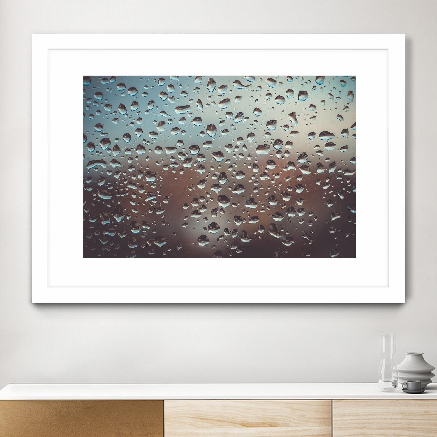 Rain drops by Pexels on GIANT ART - brown photo art