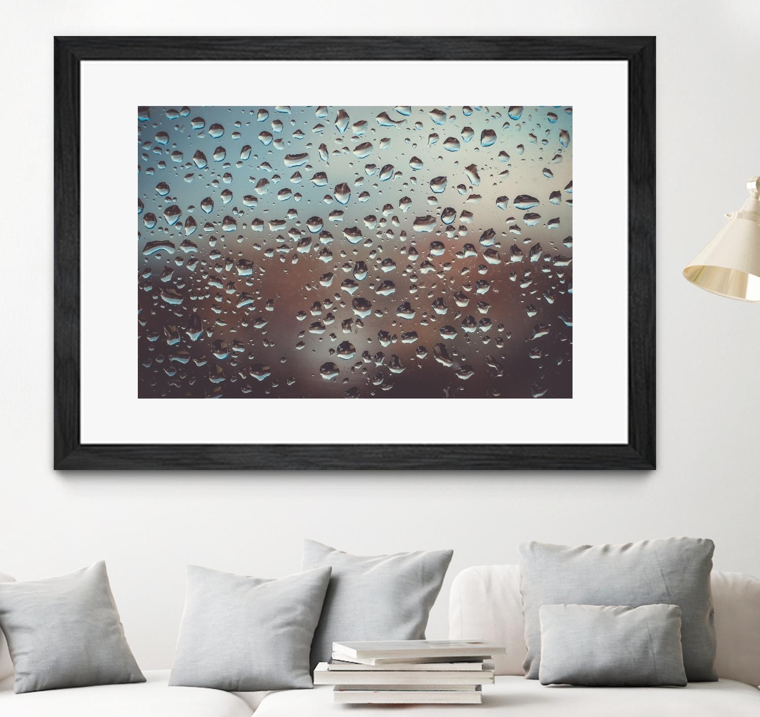 Rain drops by Pexels on GIANT ART - brown photo art