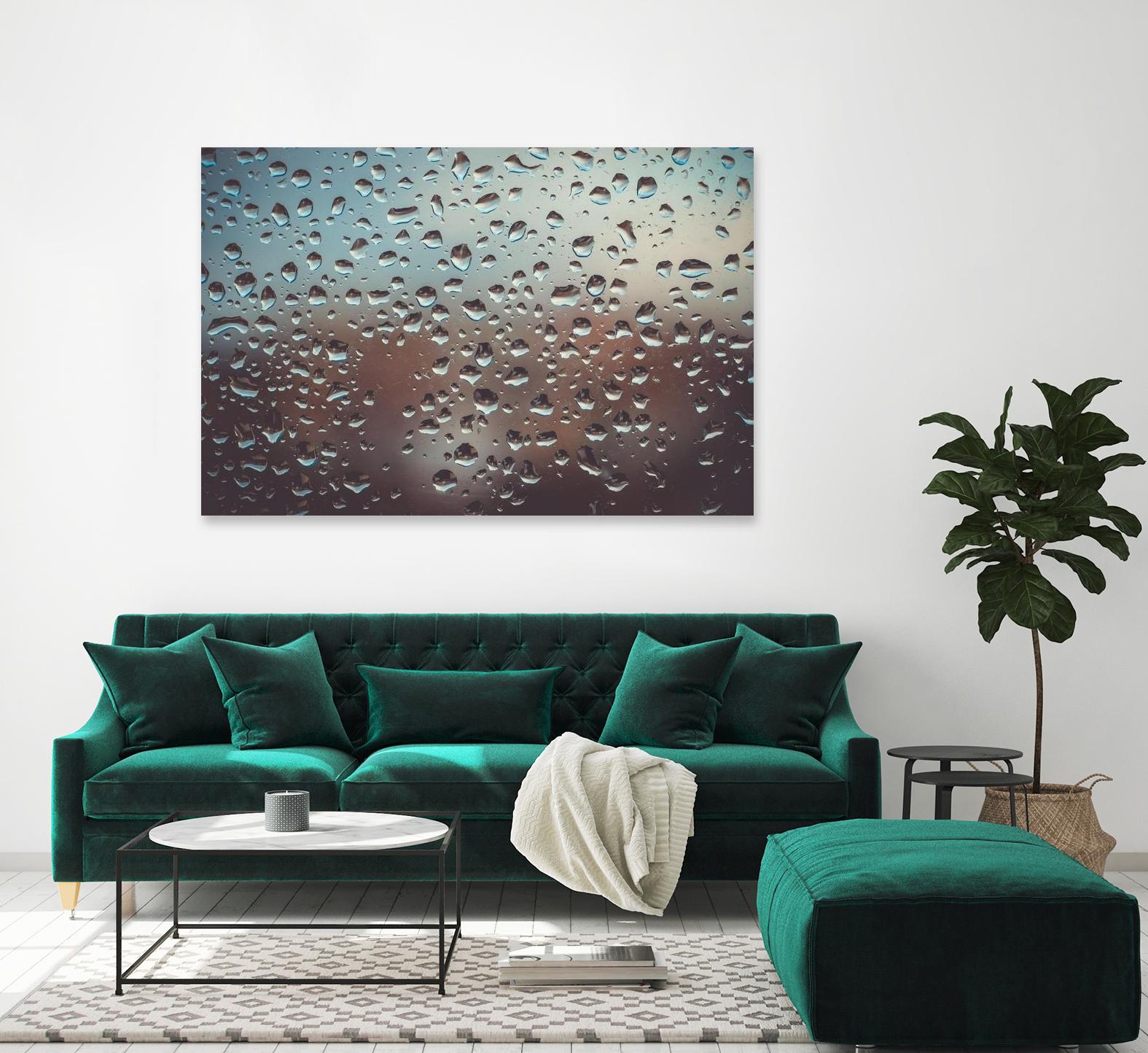 Rain drops by Pexels on GIANT ART - brown photo art