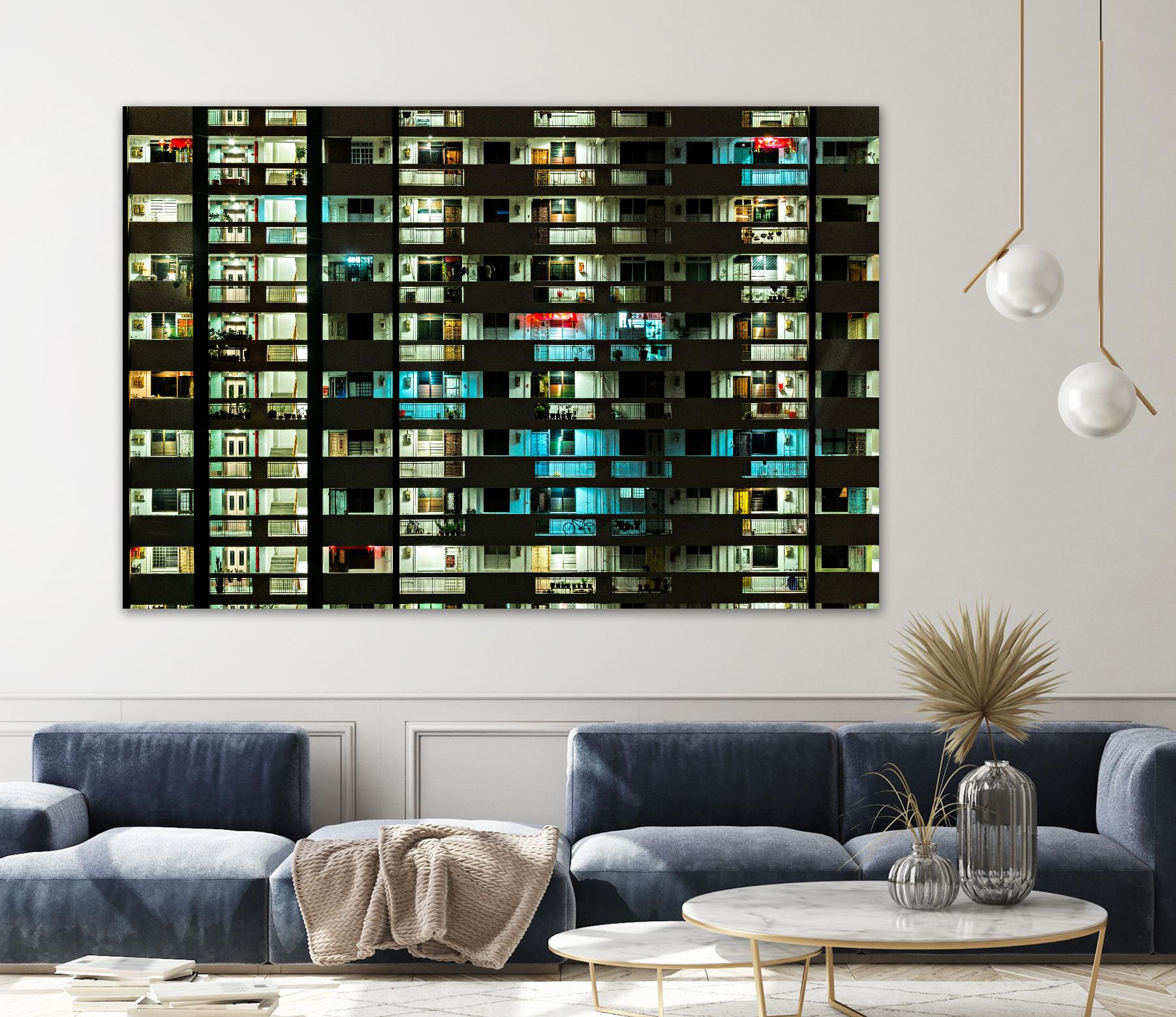 At night by Pexels on GIANT ART - white architectural