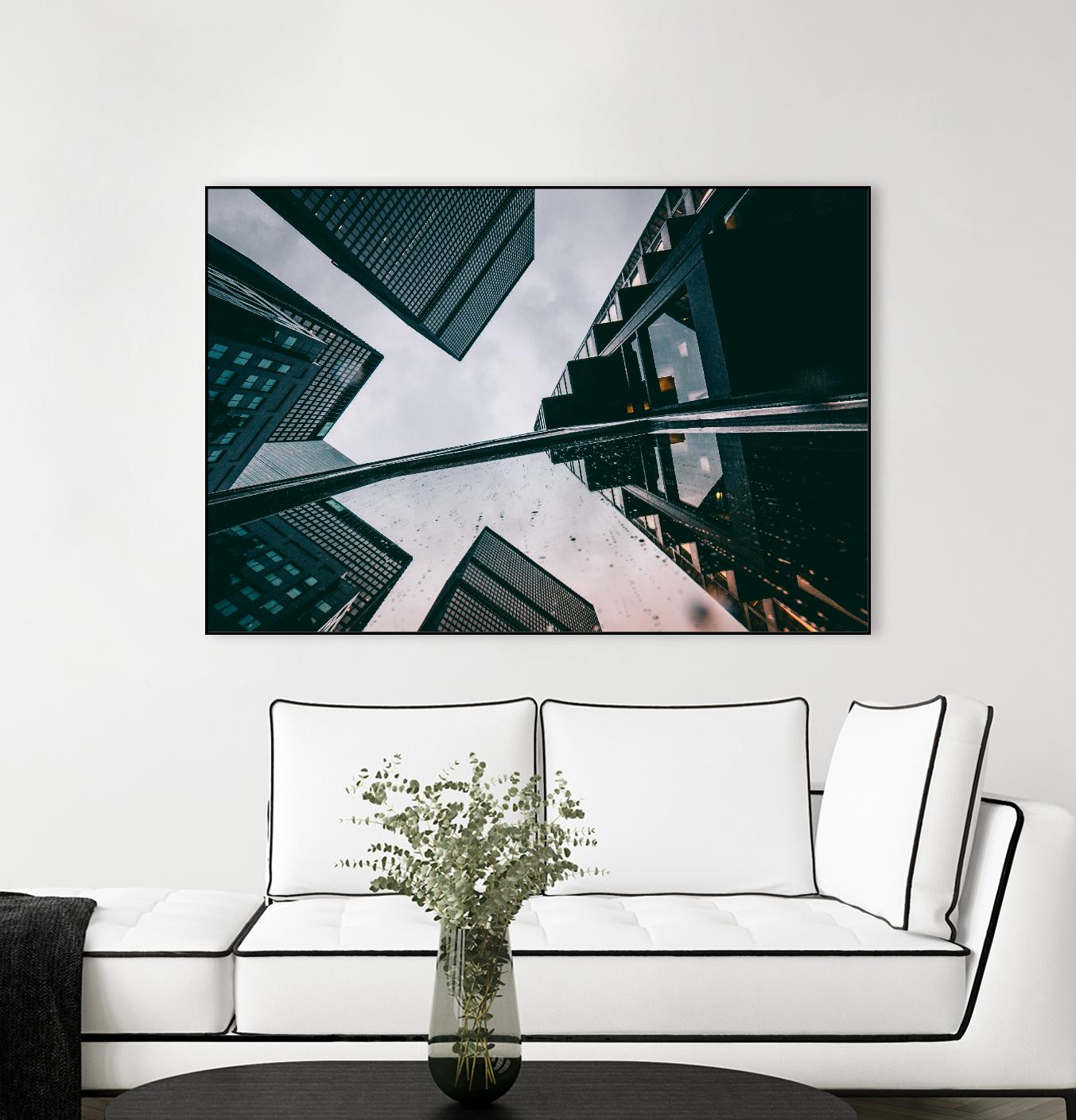 Look up by Pexels on GIANT ART - white city scene