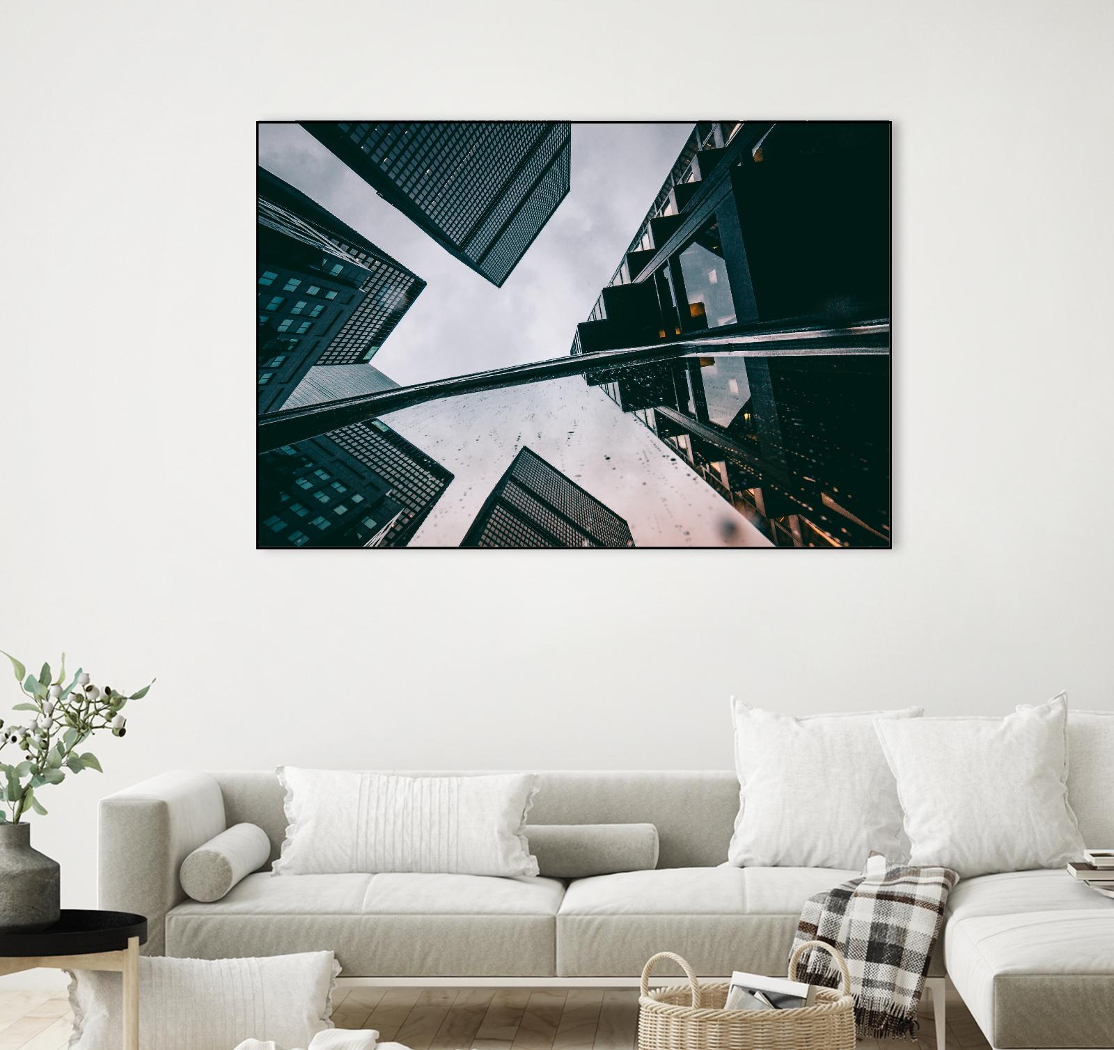 Look up by Pexels on GIANT ART - white city scene