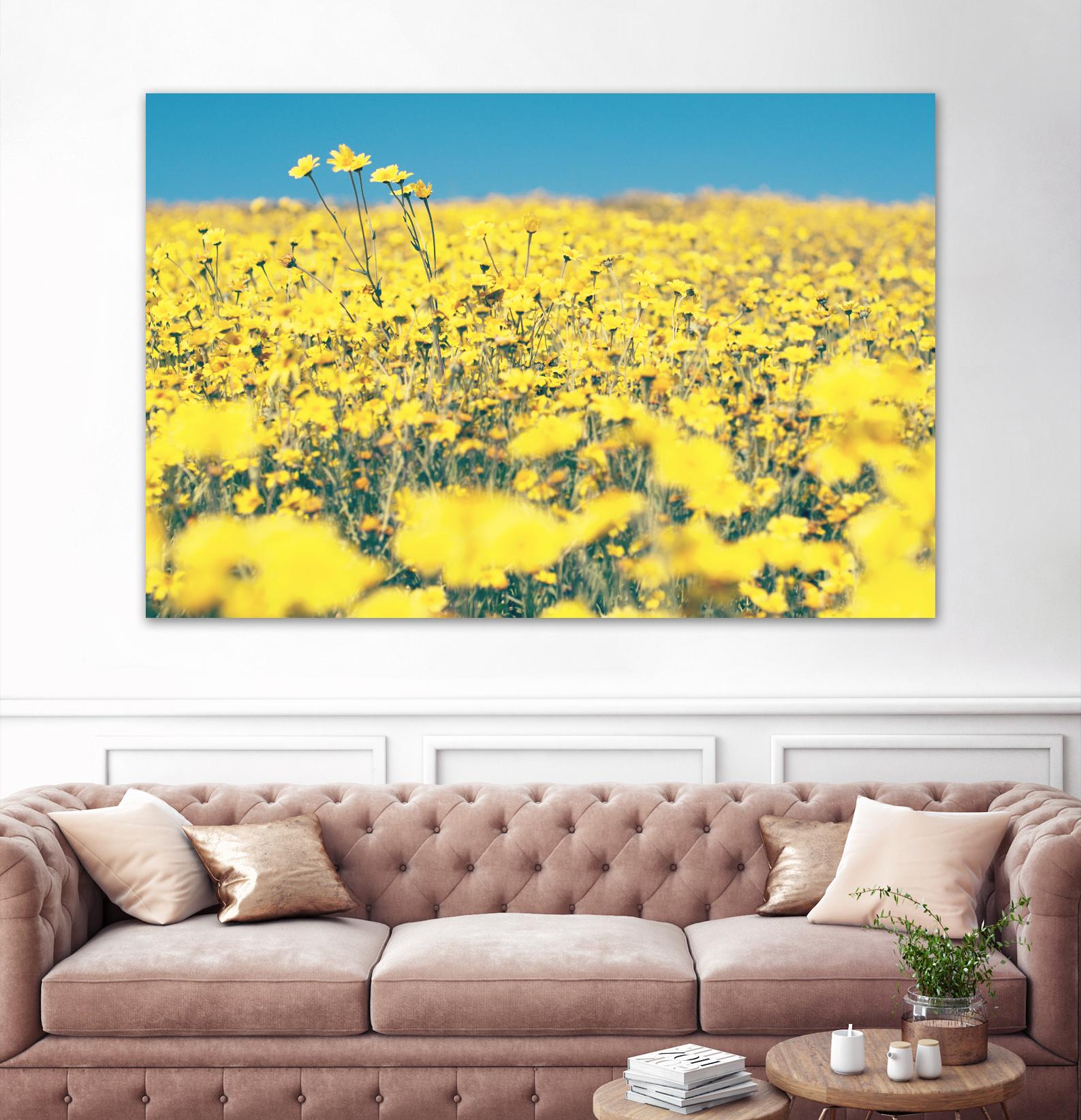 Yellow Floral by Pexels on GIANT ART - blue floral