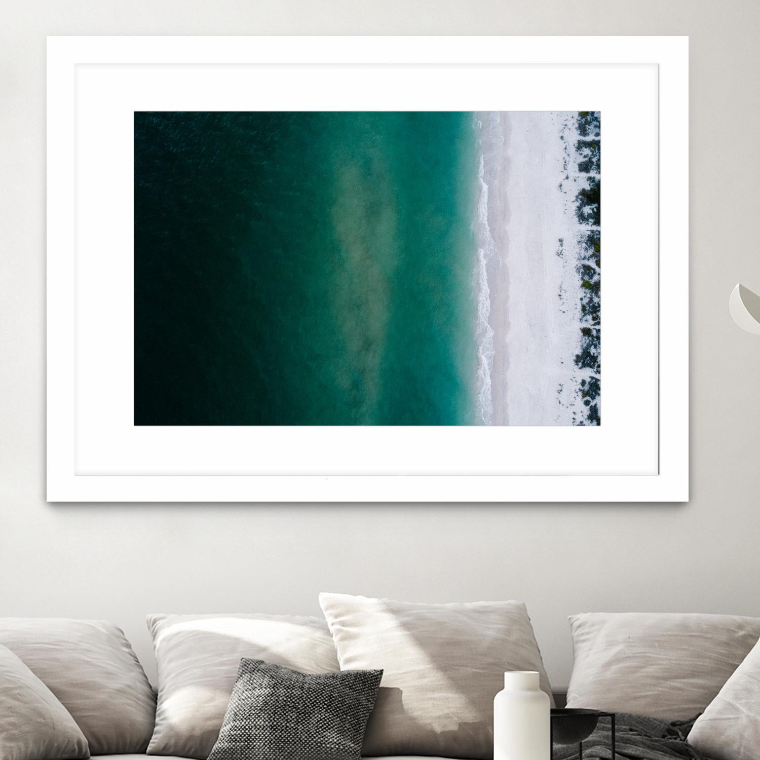 Shoreline by Pexels on GIANT ART - white sea scene