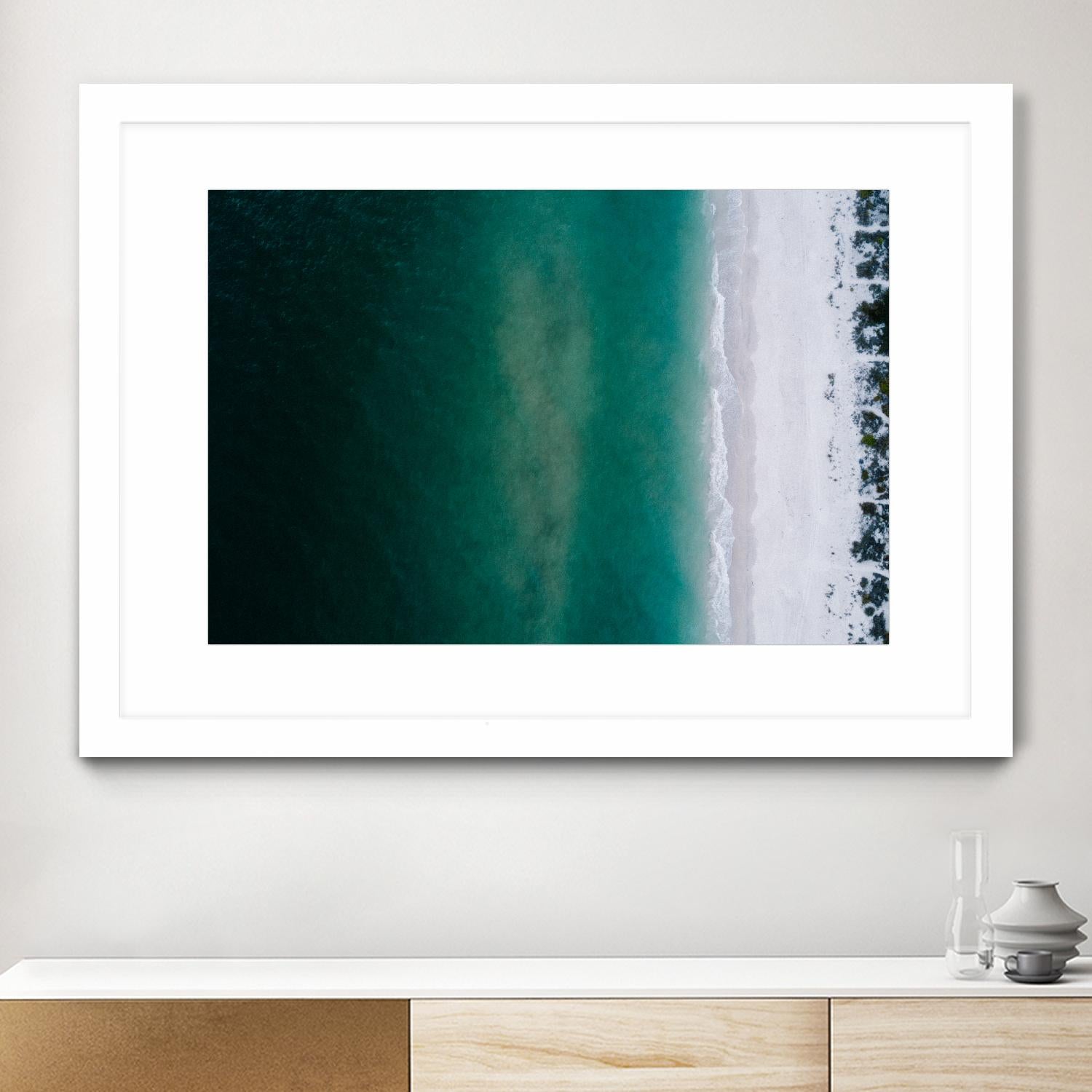 Shoreline by Pexels on GIANT ART - white sea scene