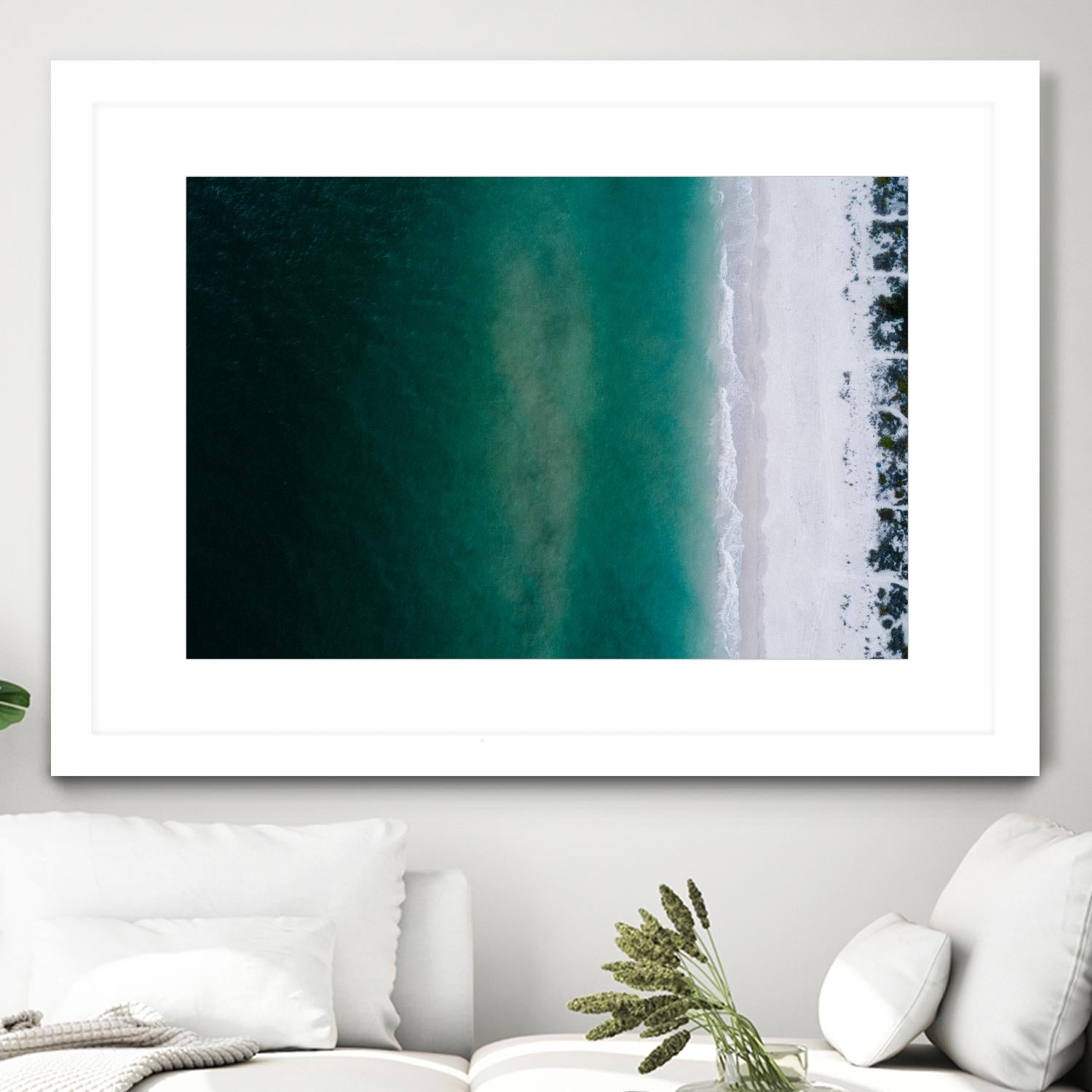 Shoreline by Pexels on GIANT ART - white sea scene