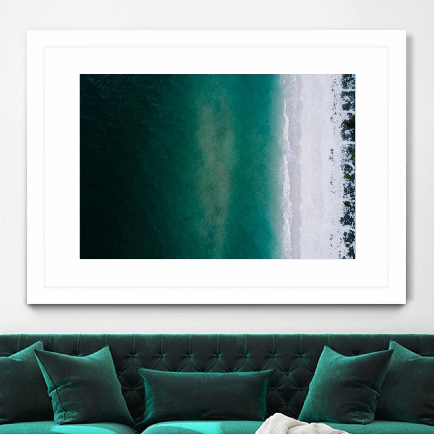 Shoreline by Pexels on GIANT ART - white sea scene