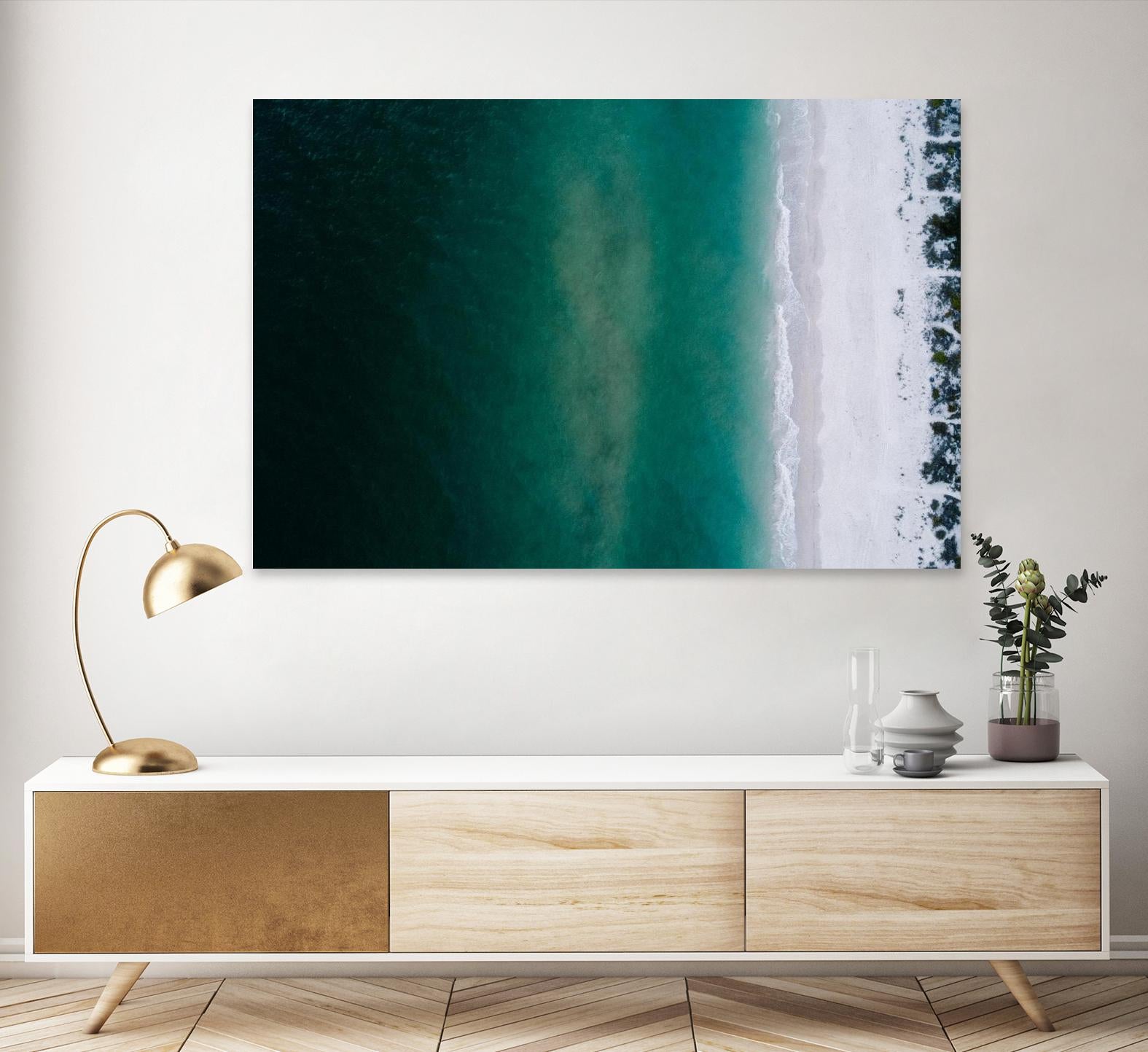 Shoreline by Pexels on GIANT ART - white sea scene