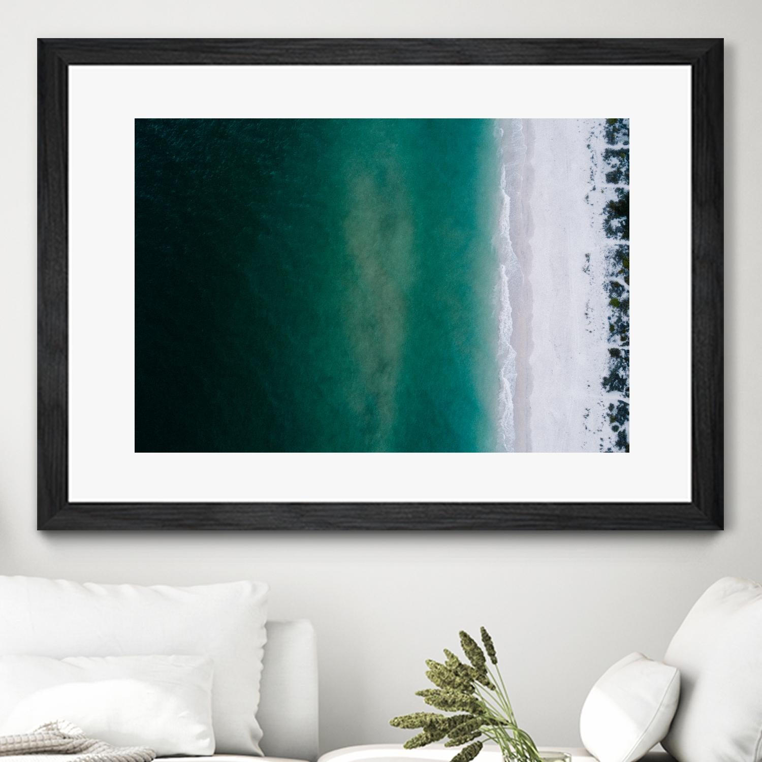 Shoreline by Pexels on GIANT ART - white sea scene