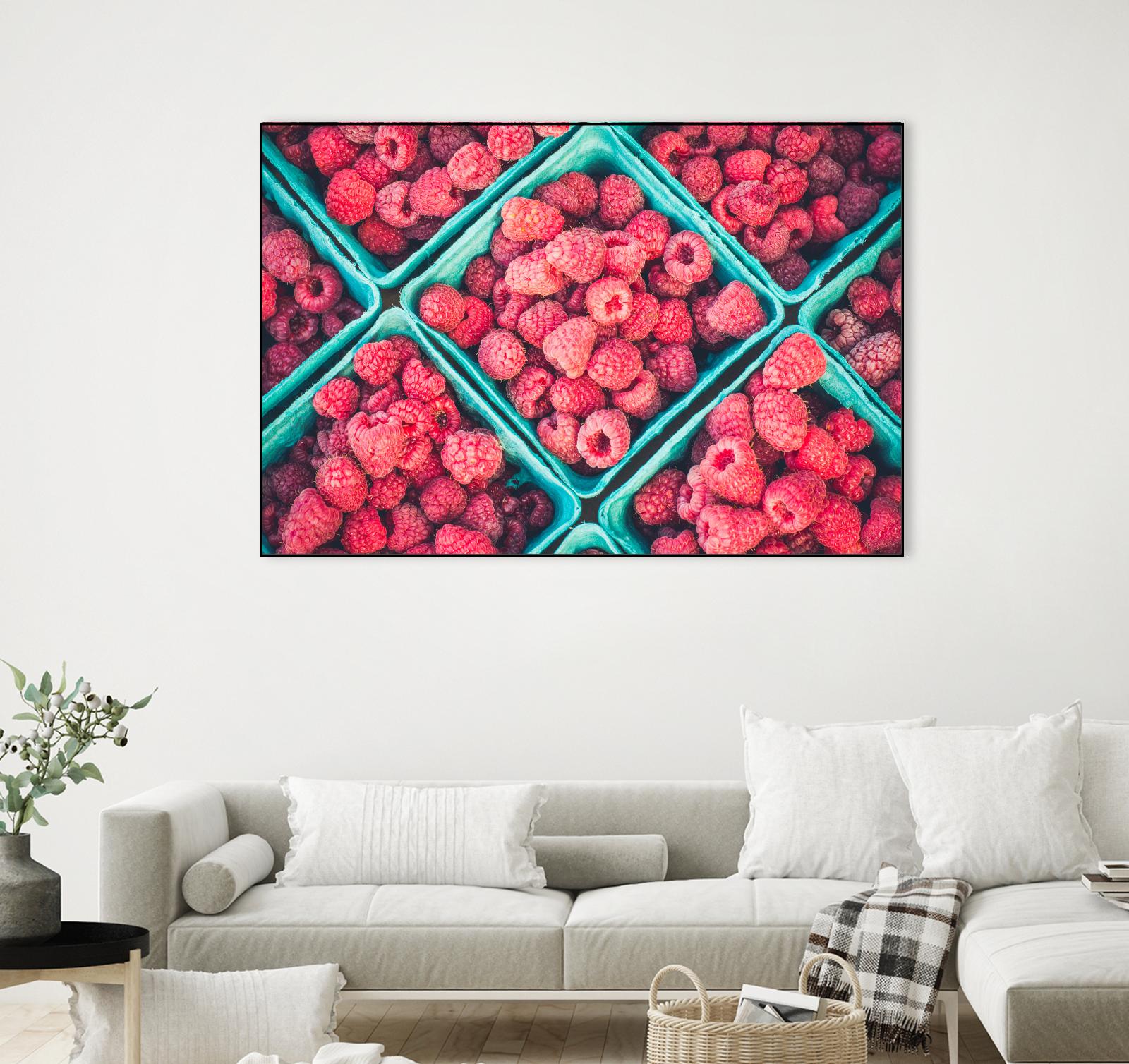 Raspberries by Pexels on GIANT ART - blue fruit-food-drink