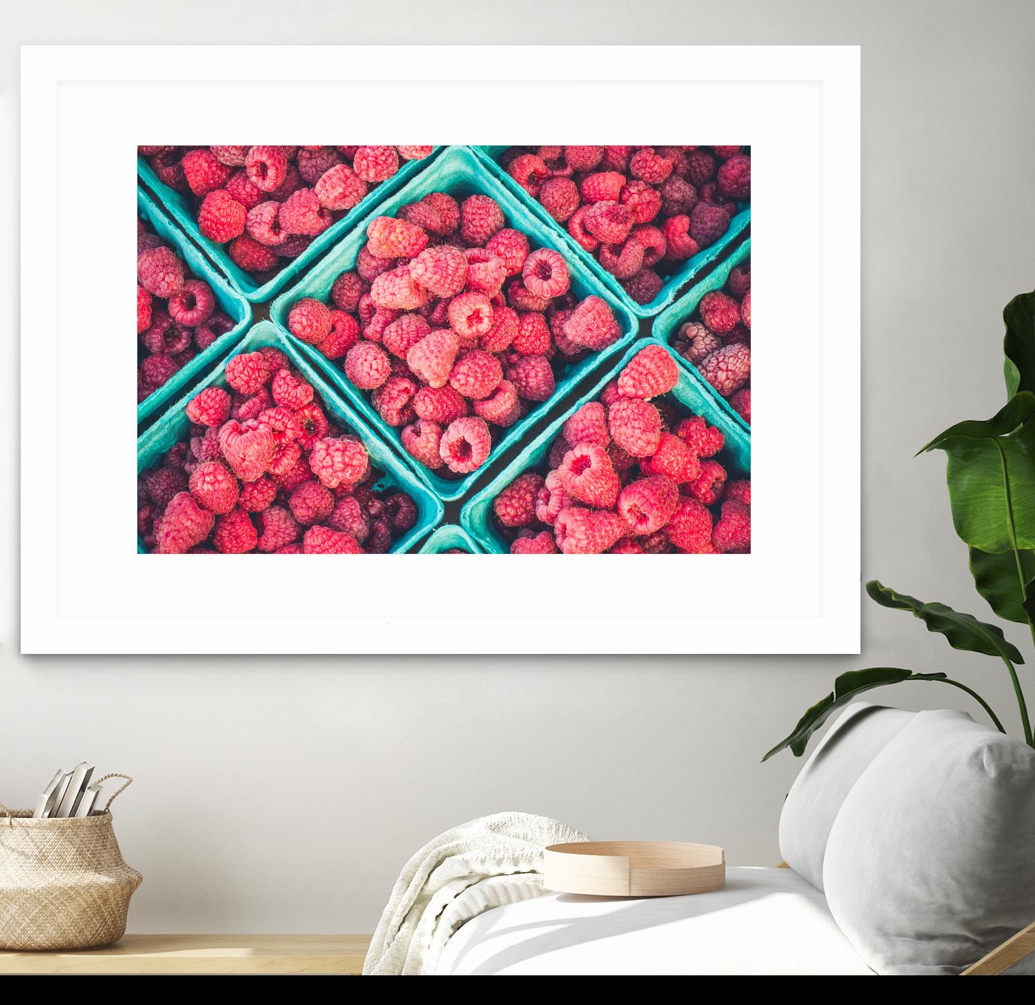 Raspberries by Pexels on GIANT ART - blue fruit-food-drink