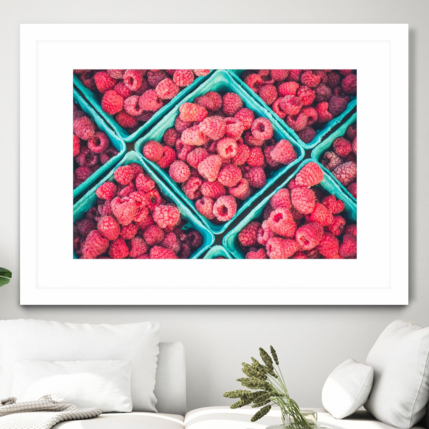 Raspberries by Pexels on GIANT ART - blue fruit-food-drink