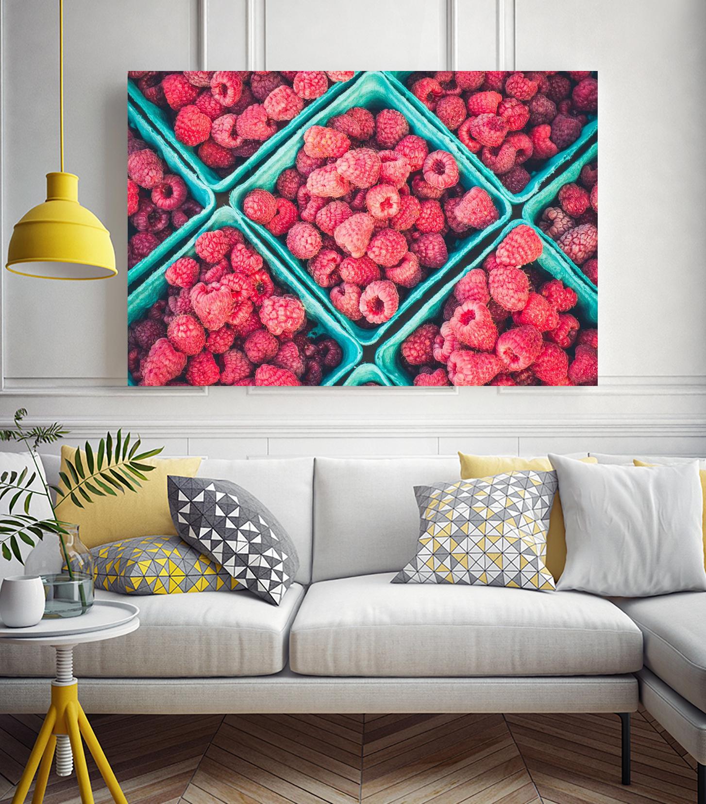 Raspberries by Pexels on GIANT ART - blue fruit-food-drink