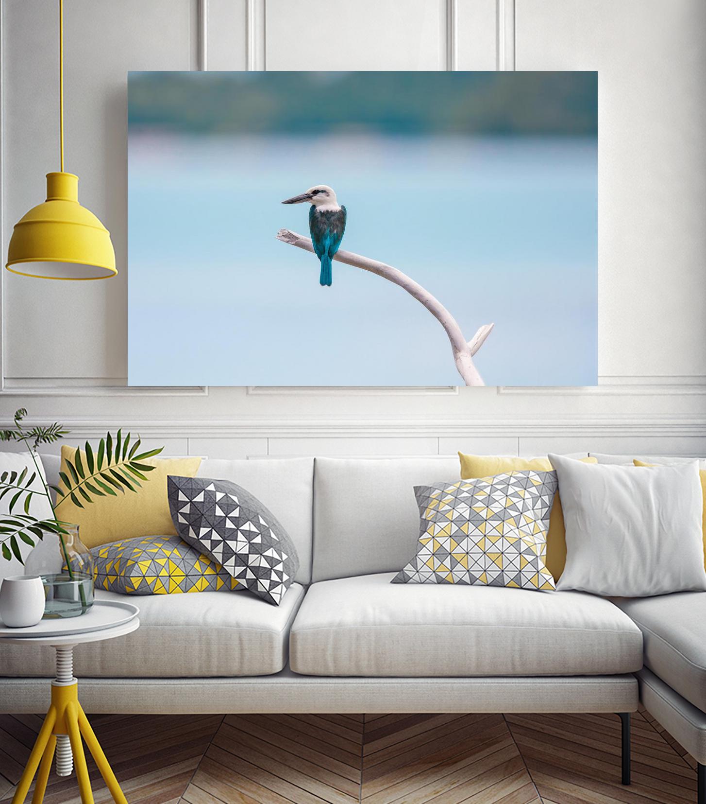 Bird on a branch by Pexels on GIANT ART - white animals