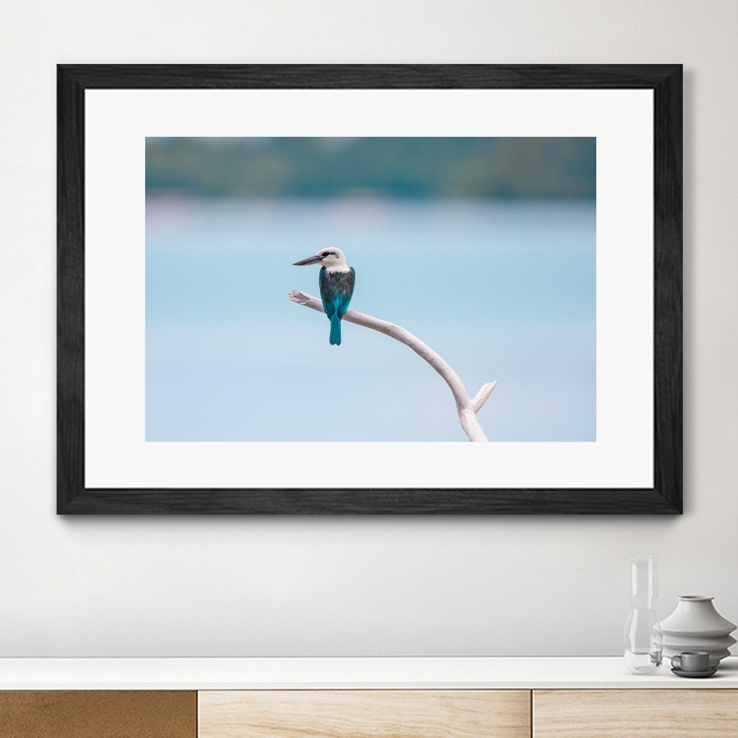 Bird on a branch by Pexels on GIANT ART - white animals