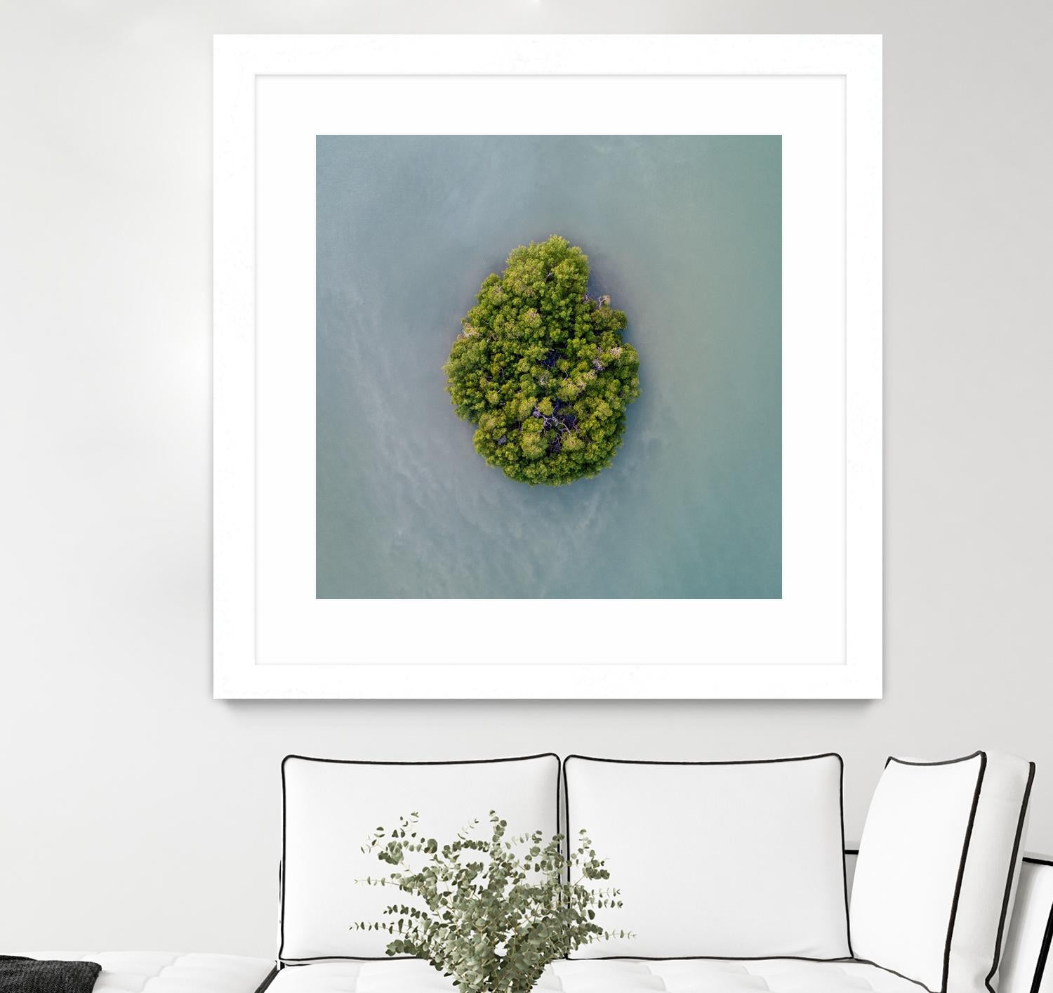 Lonely Island by Pexels on GIANT ART - green sea scene