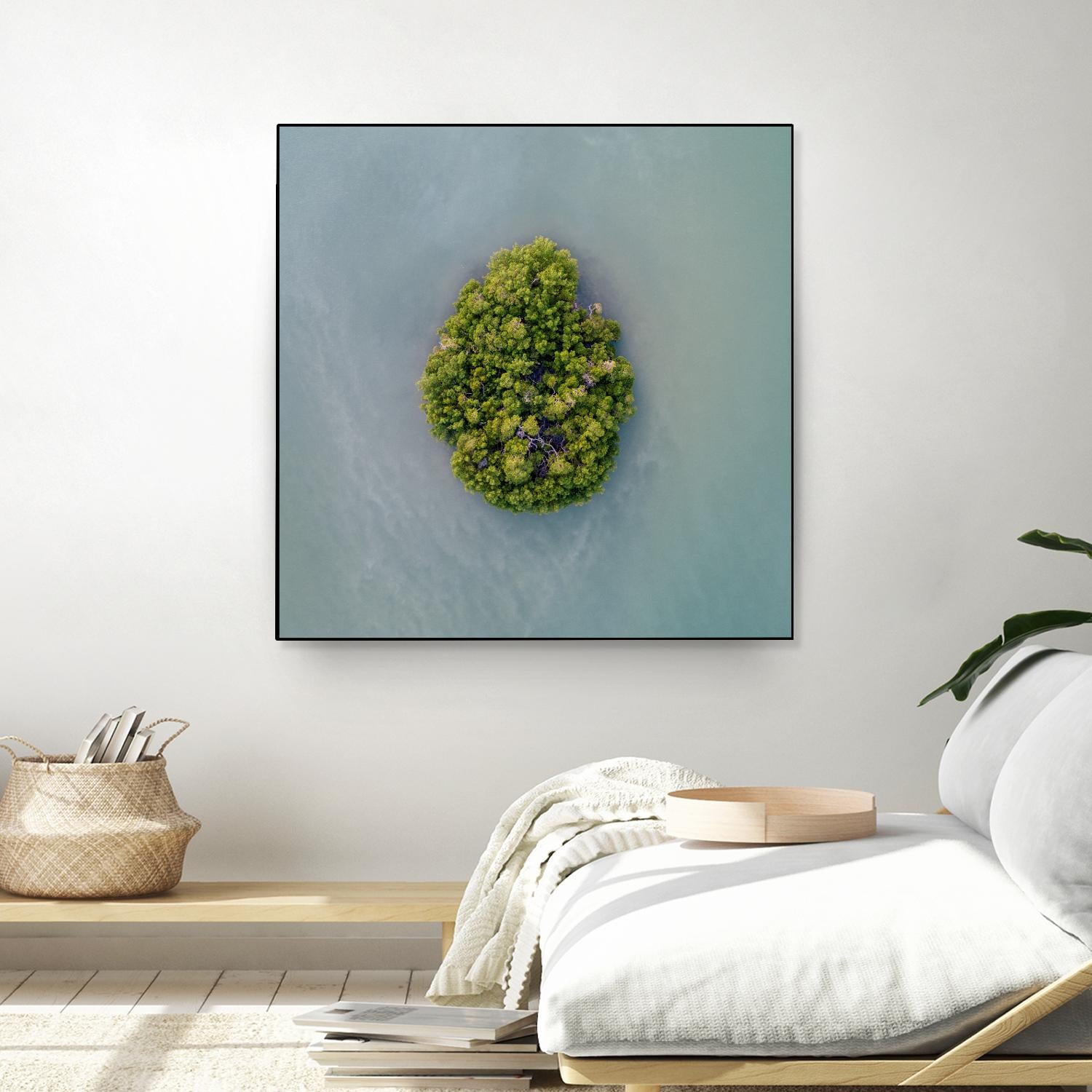 Lonely Island by Pexels on GIANT ART - green sea scene