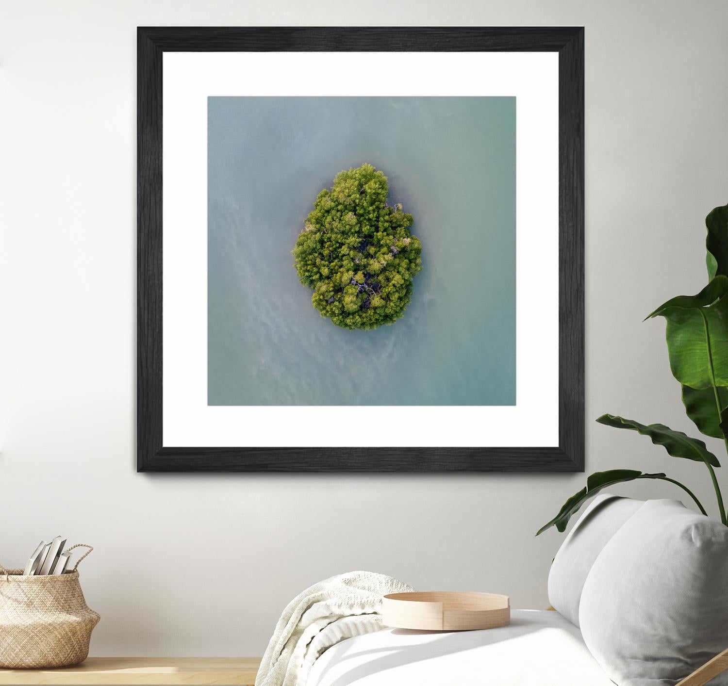 Lonely Island by Pexels on GIANT ART - green sea scene