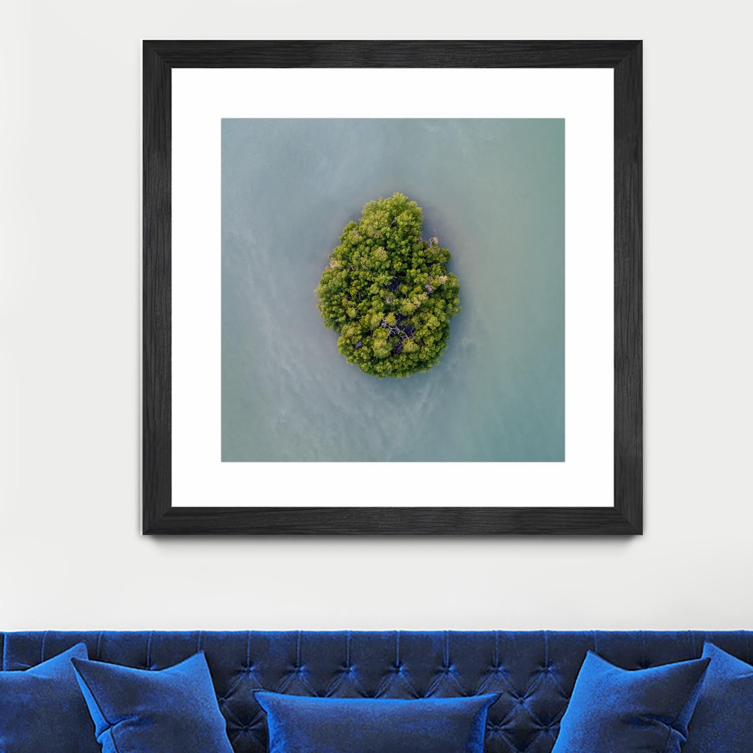 Lonely Island by Pexels on GIANT ART - green sea scene