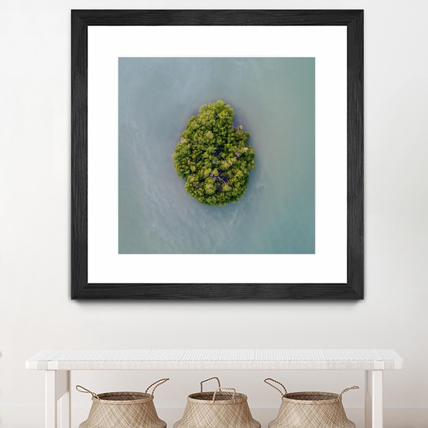 Lonely Island by Pexels on GIANT ART - green sea scene