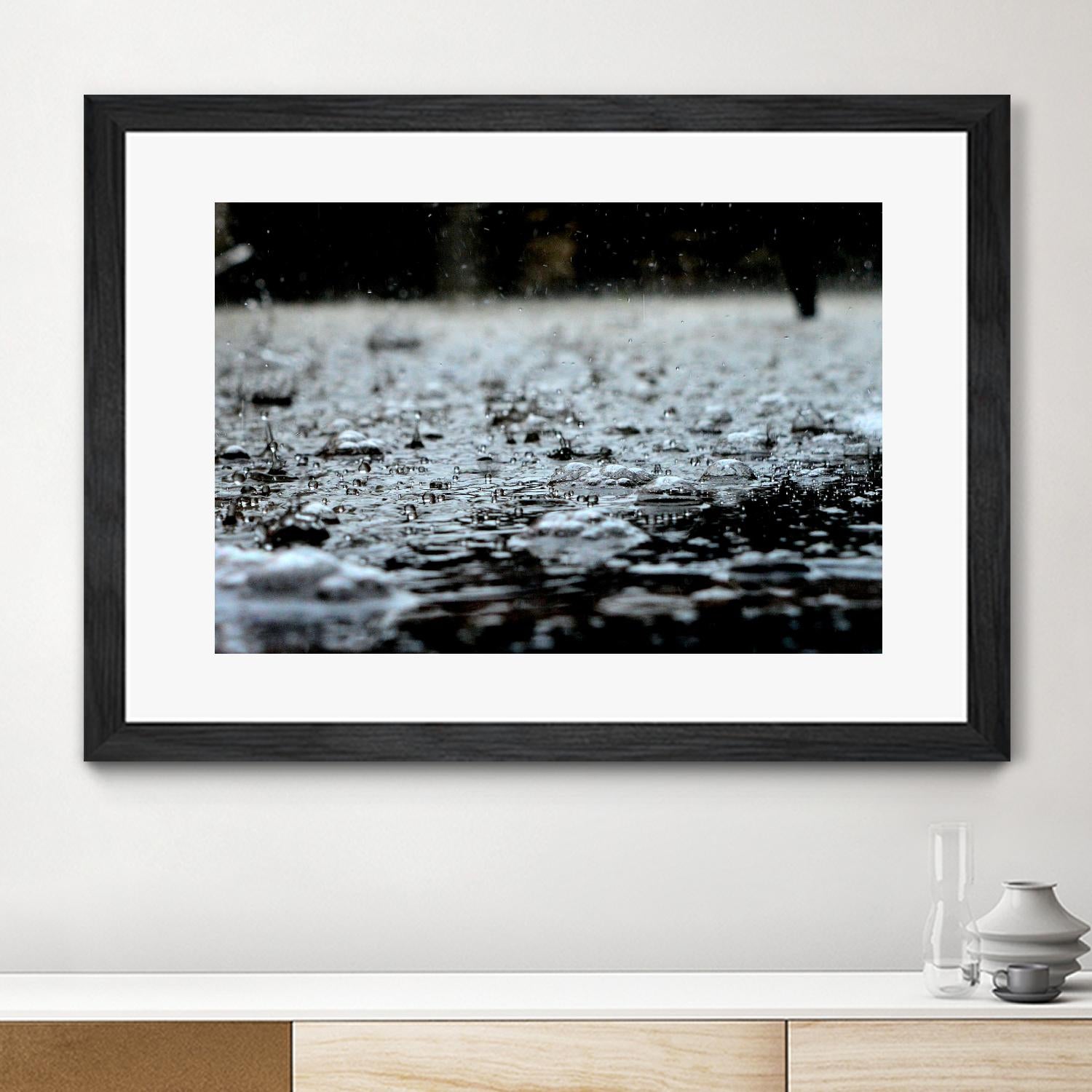 It's raining outside by Pexels on GIANT ART - grey photo art