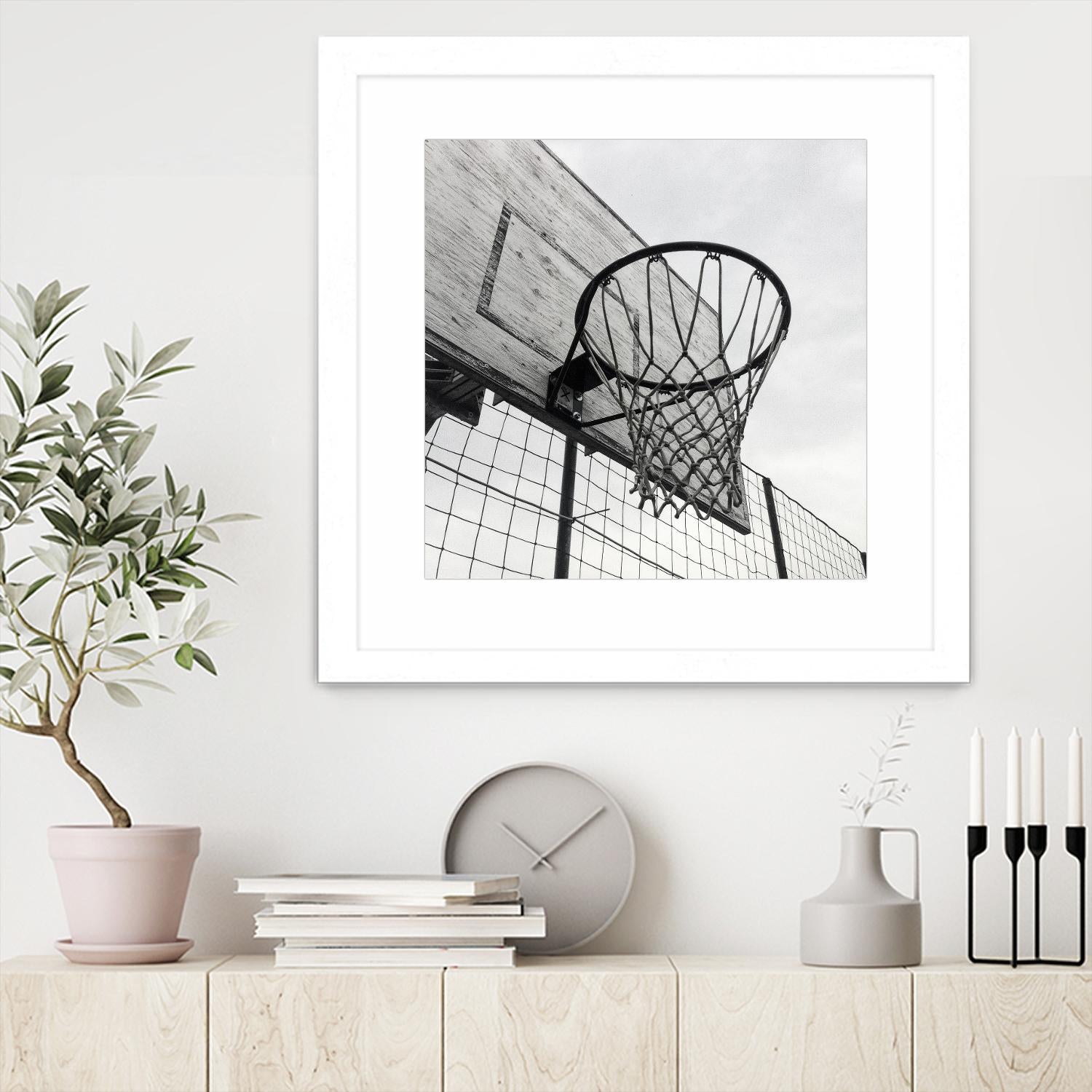 Basket Hoop by Pexels on GIANT ART - black sport
