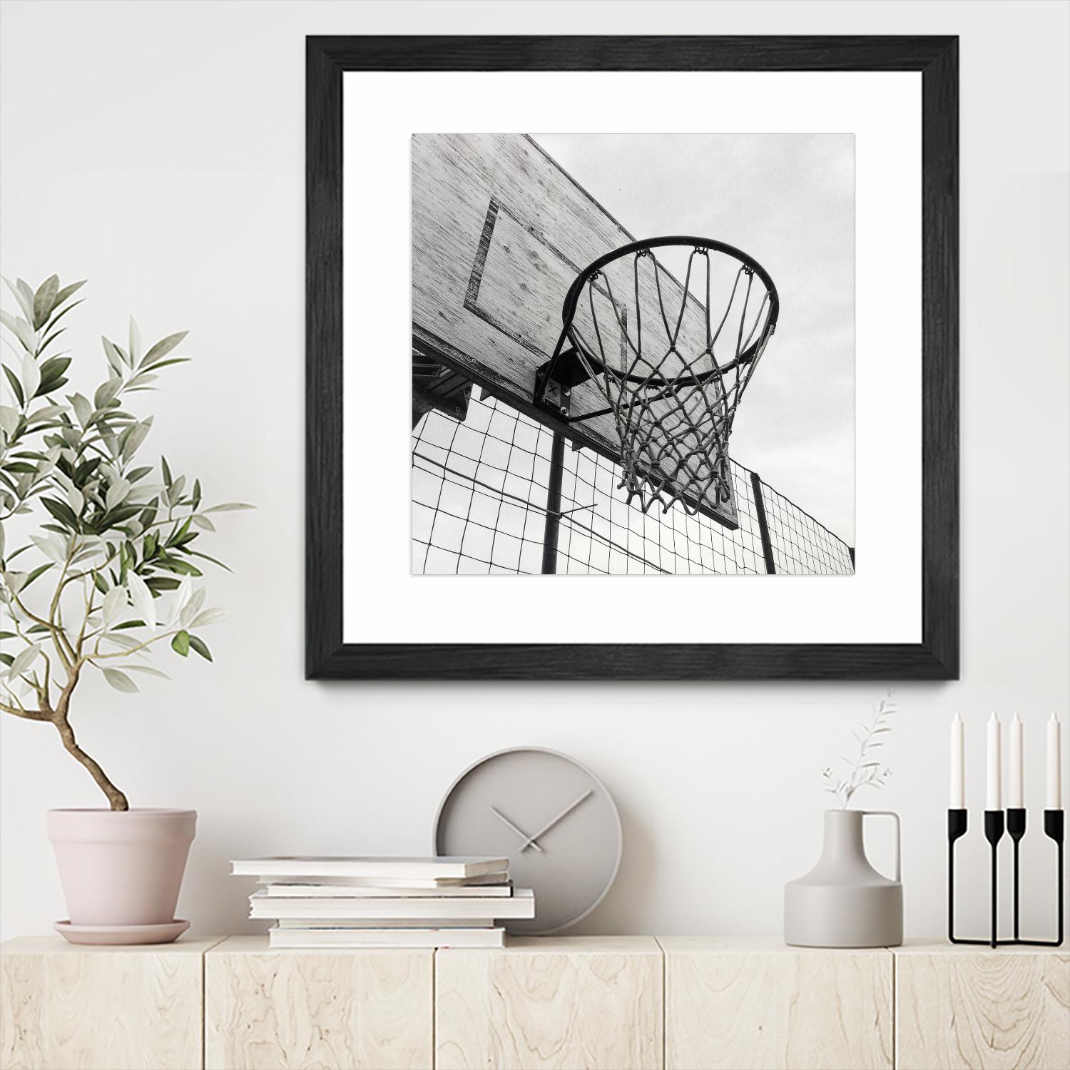Basket Hoop by Pexels on GIANT ART - black sport