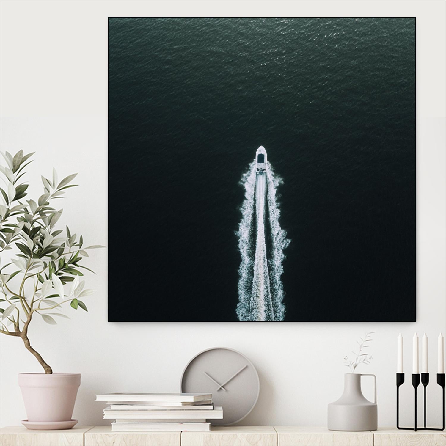 Row your boat by Pexels on GIANT ART - black nautical