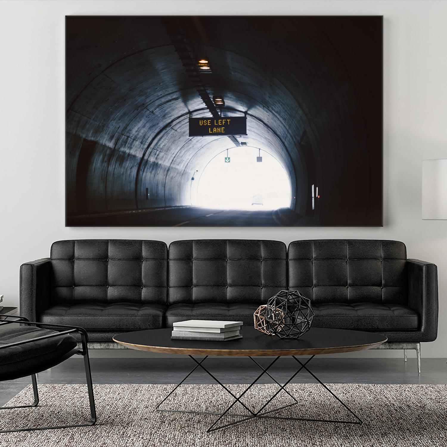 Use left lane by Pexels on GIANT ART - white photo art