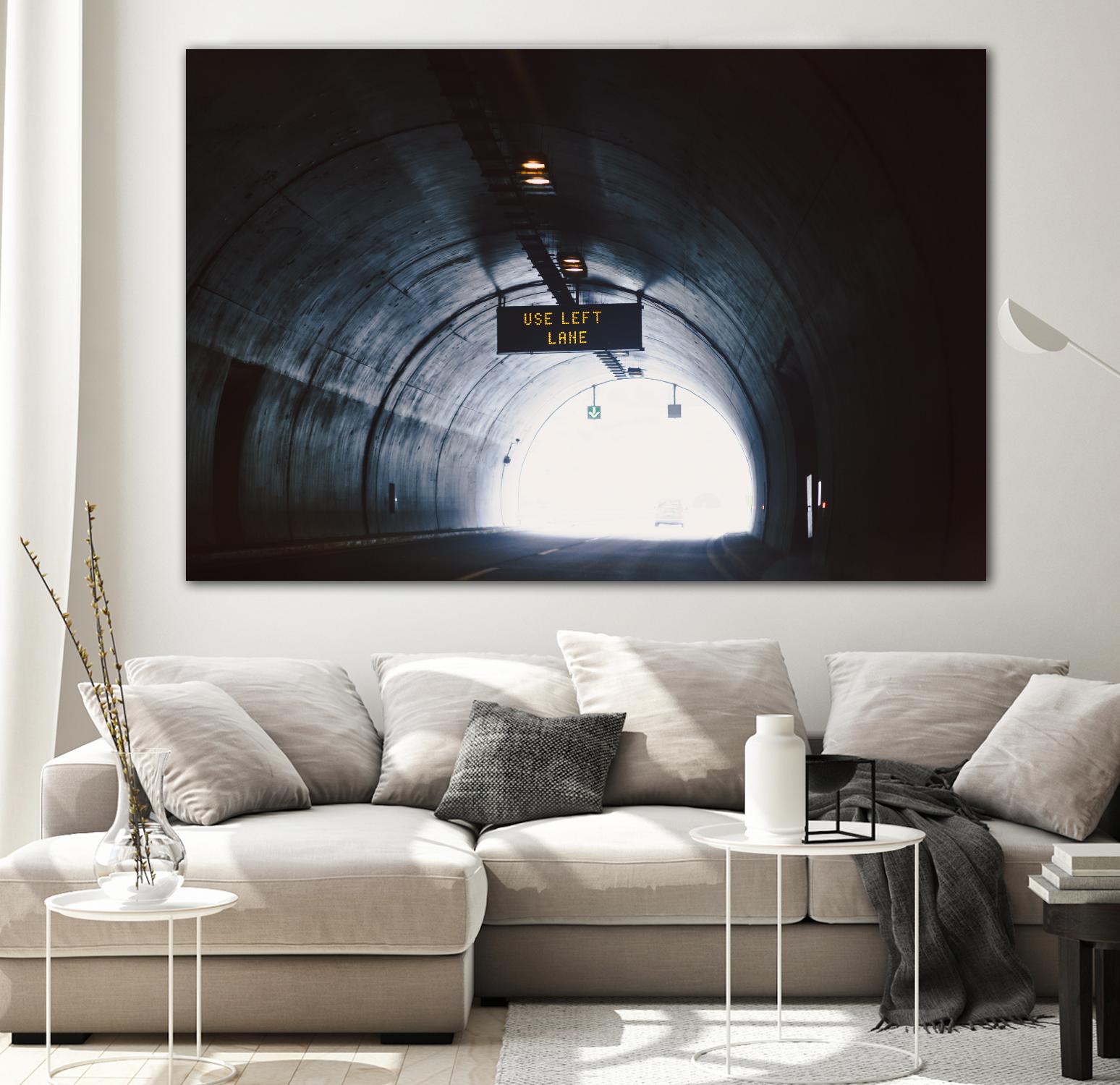 Use left lane by Pexels on GIANT ART - white photo art