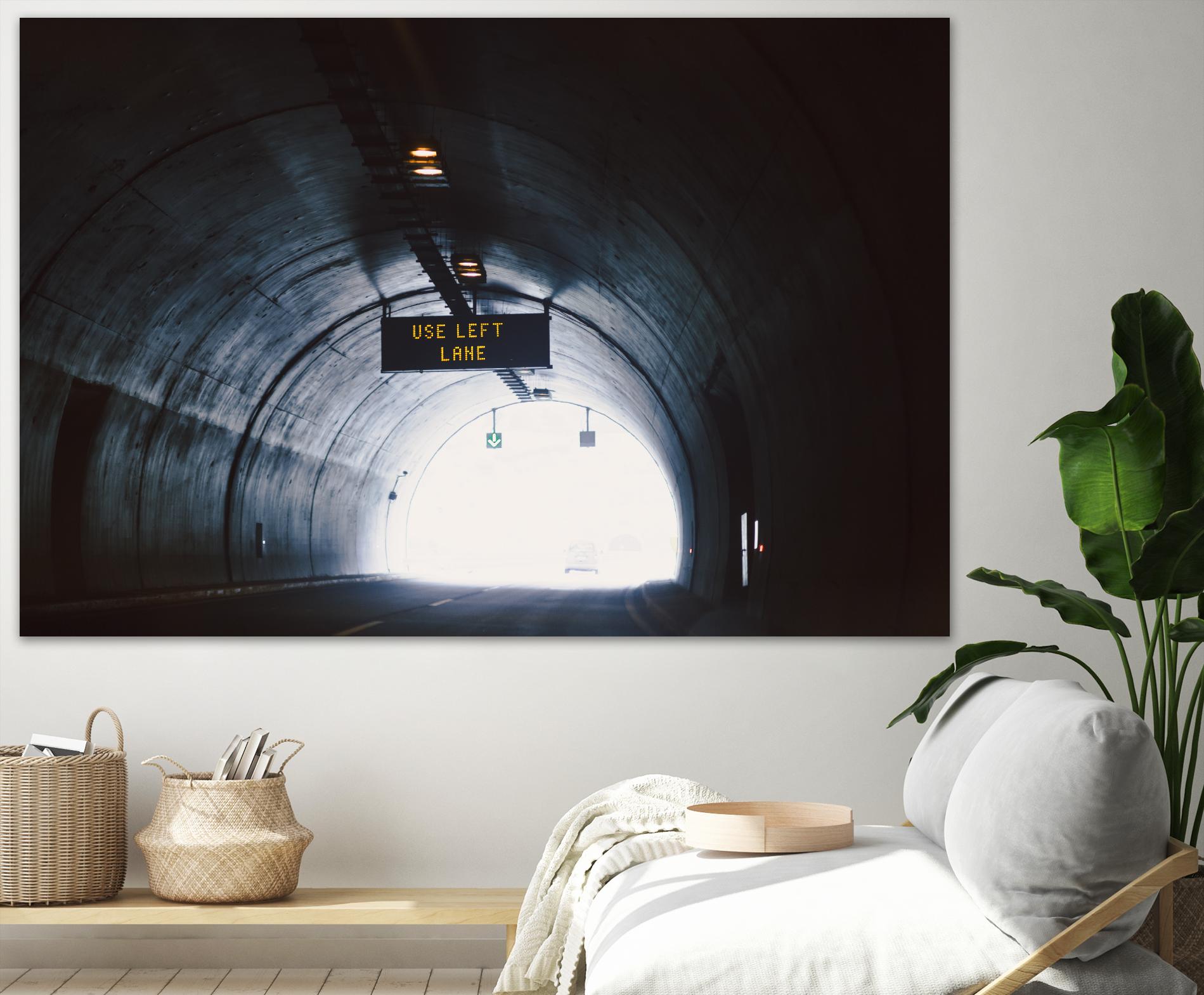 Use left lane by Pexels on GIANT ART - white photo art