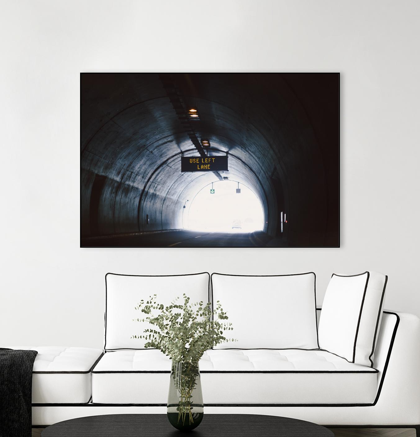 Use left lane by Pexels on GIANT ART - white photo art