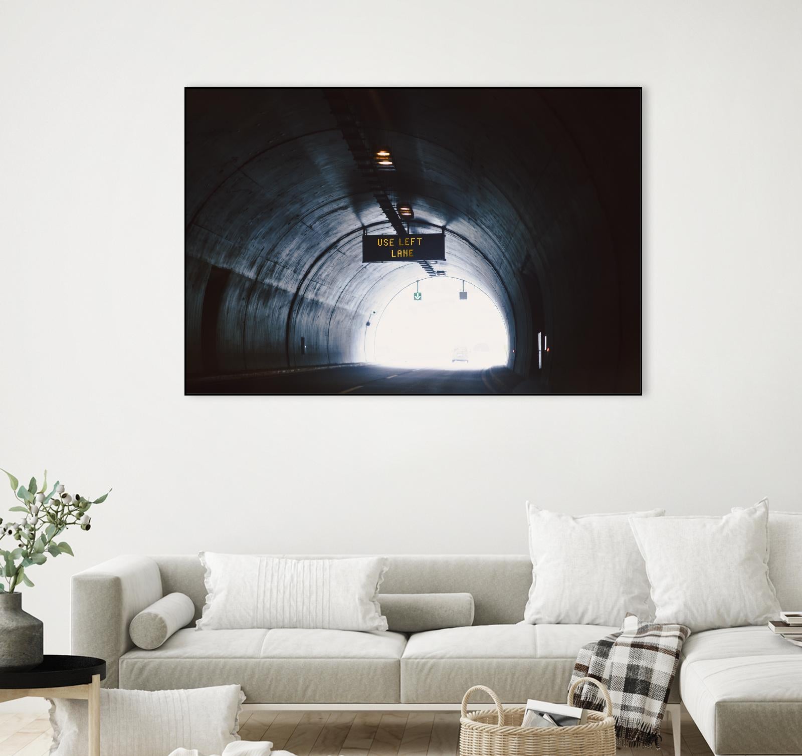 Use left lane by Pexels on GIANT ART - white photo art